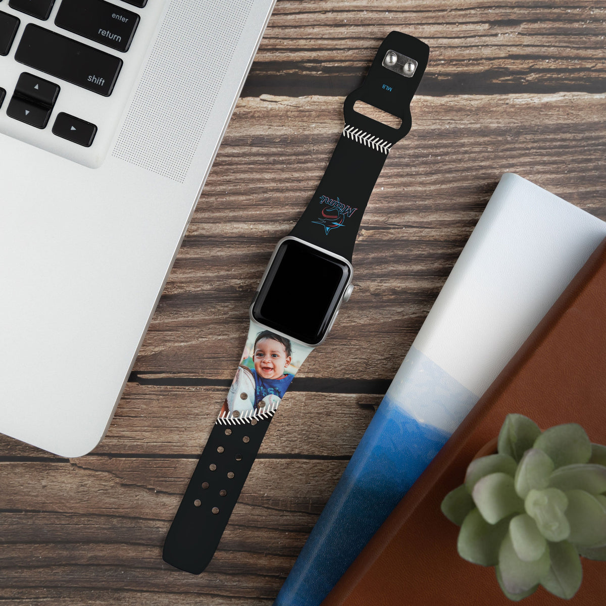 Miami Marlins Custom Photo HD Apple Watch Band