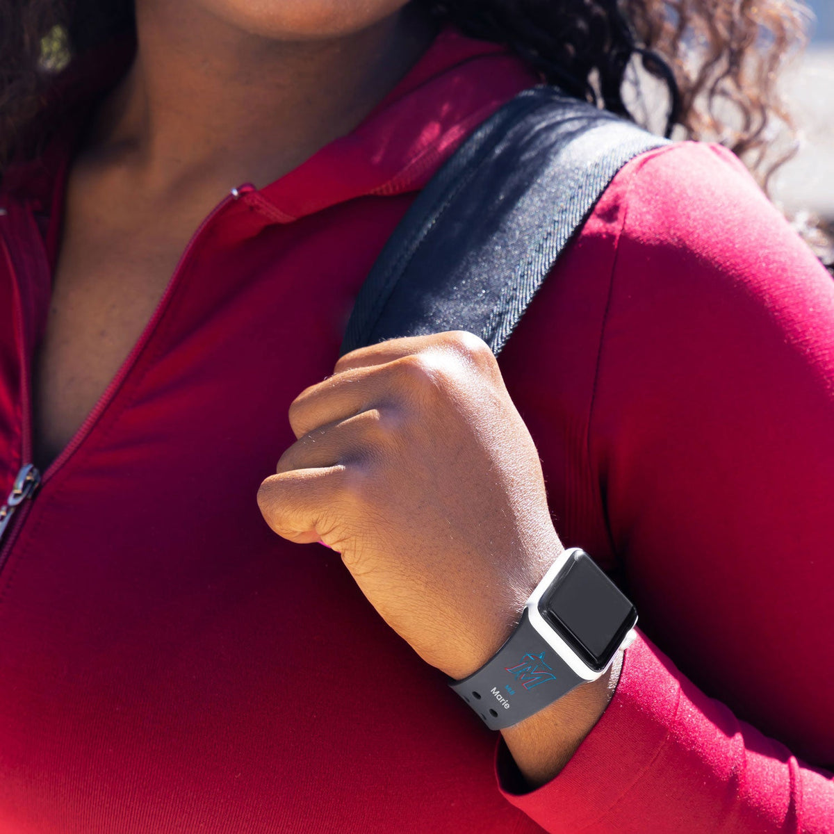 Miami Marlins HD Custom Name Apple Watch Band