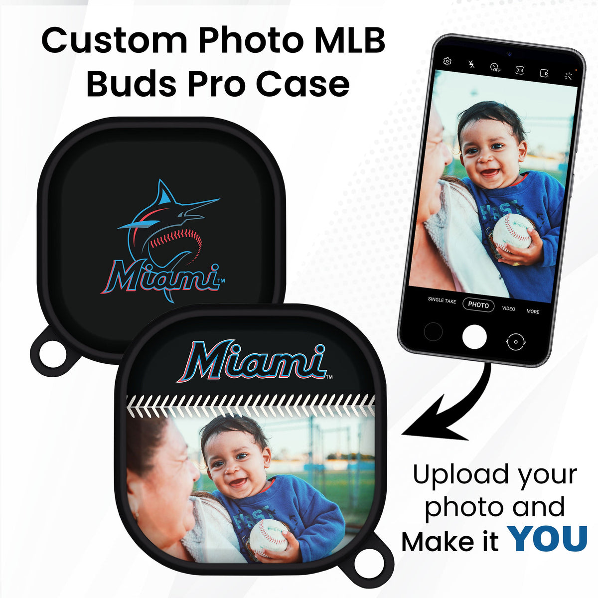 Miami Marlins Custom Photo HDX Samsung Galaxy Buds Pro Case Cover