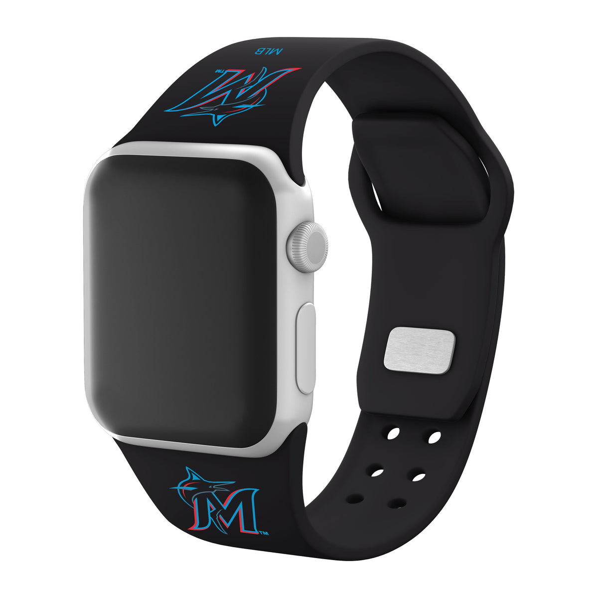 Miami Marlins Silicone Apple Watch Band - Game Time
