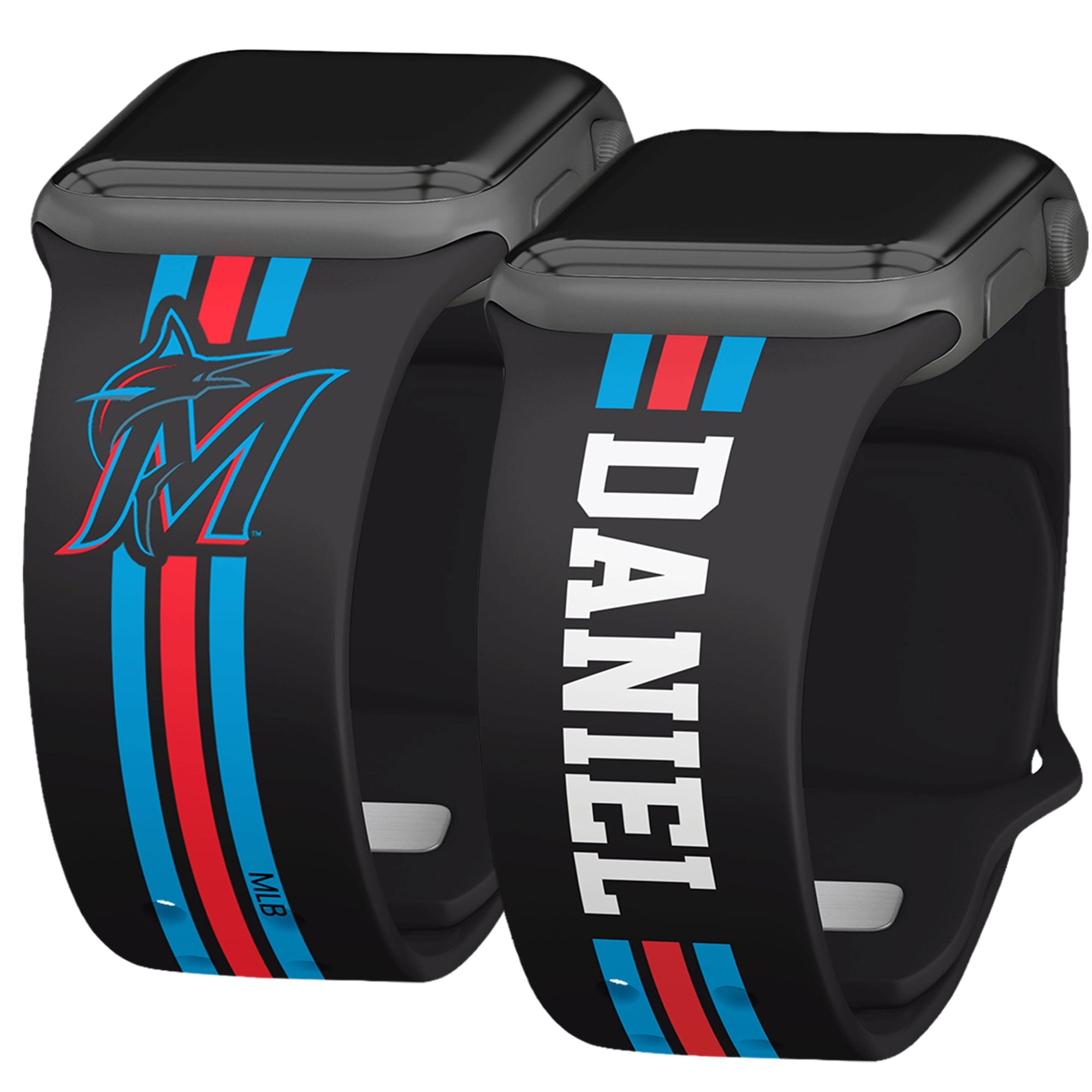 Miami Marlins Custom Name HD Apple Watch Band