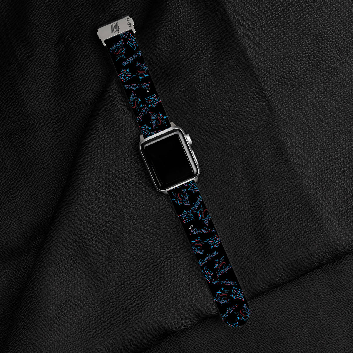 Game Time Miami Marlins Signature Series Apple Watch Band With Engraved Buckle