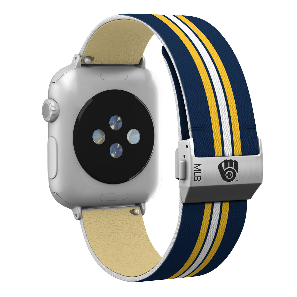Milwaukee Brewers Full Print Watch Band With Engraved Buckle - Game Time