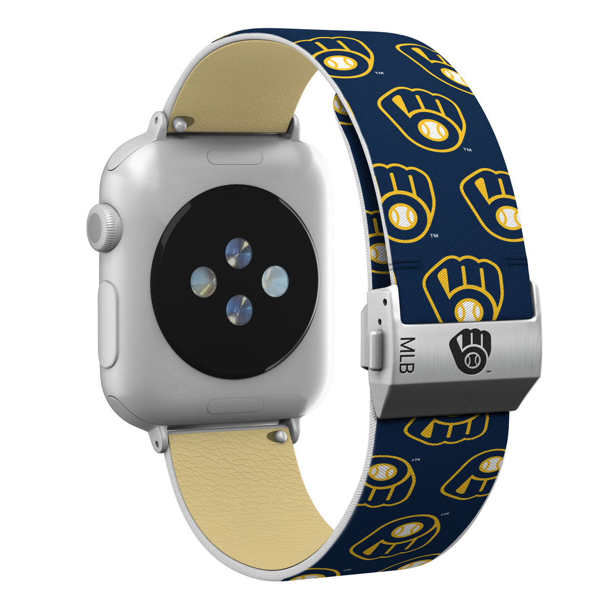 Milwaukee Brewers Full Print Watch Band With Engraved Buckle - Game Time