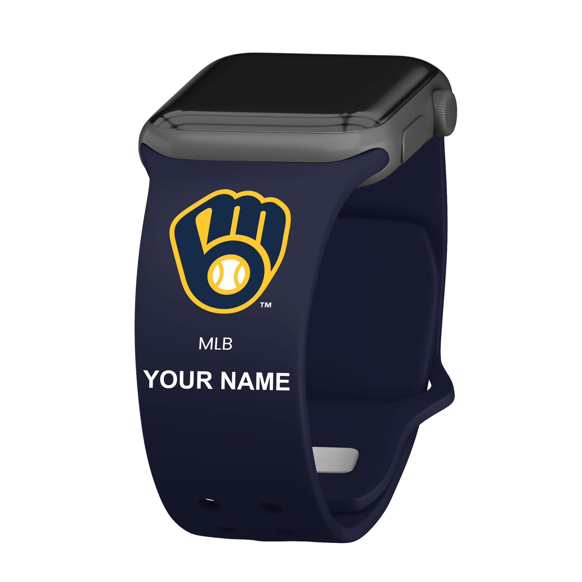 Milwaukee Brewers HD Custom Name Apple Watch Band