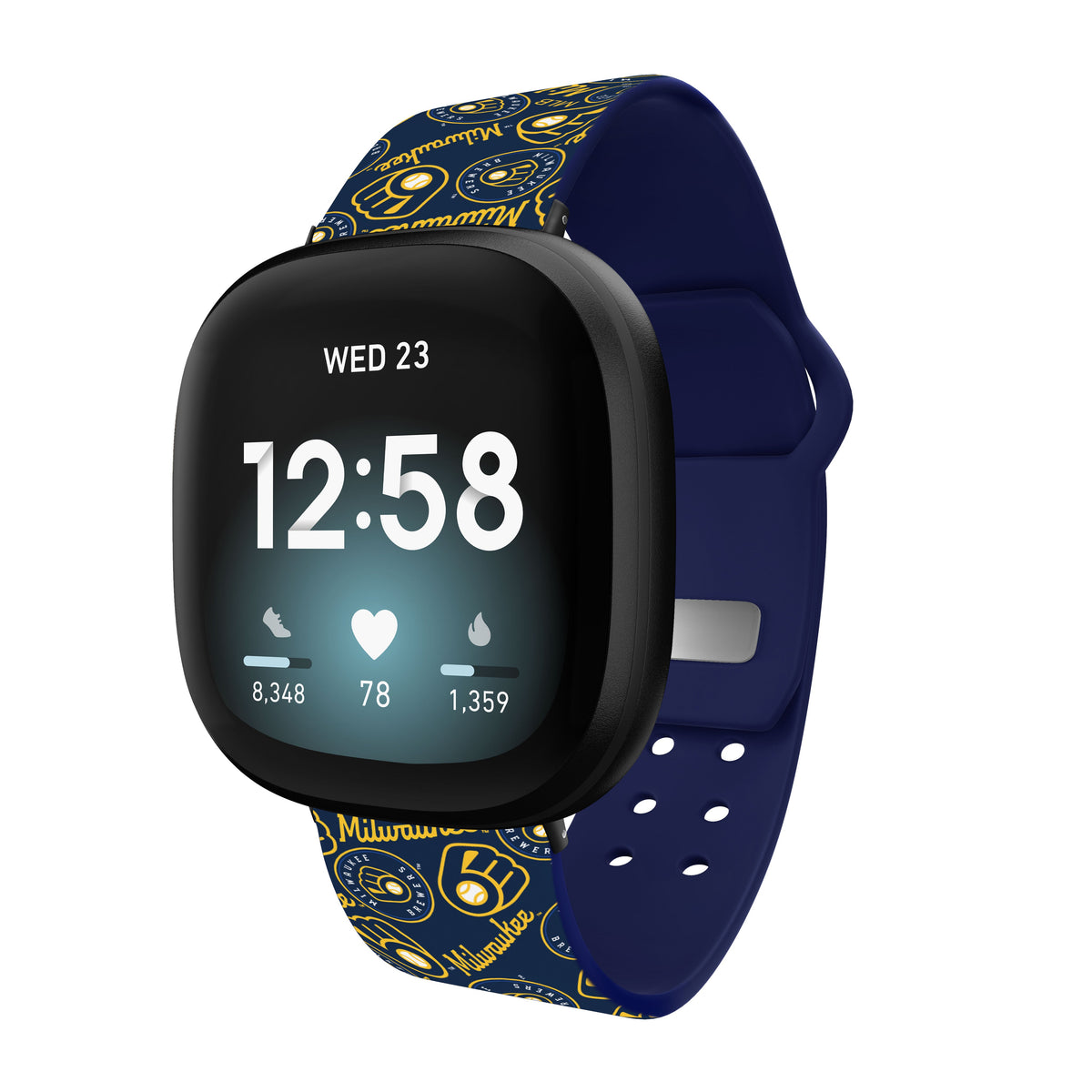 Milwaukee Brewers HD Fitbit Versa 3 and Sense Watch Band