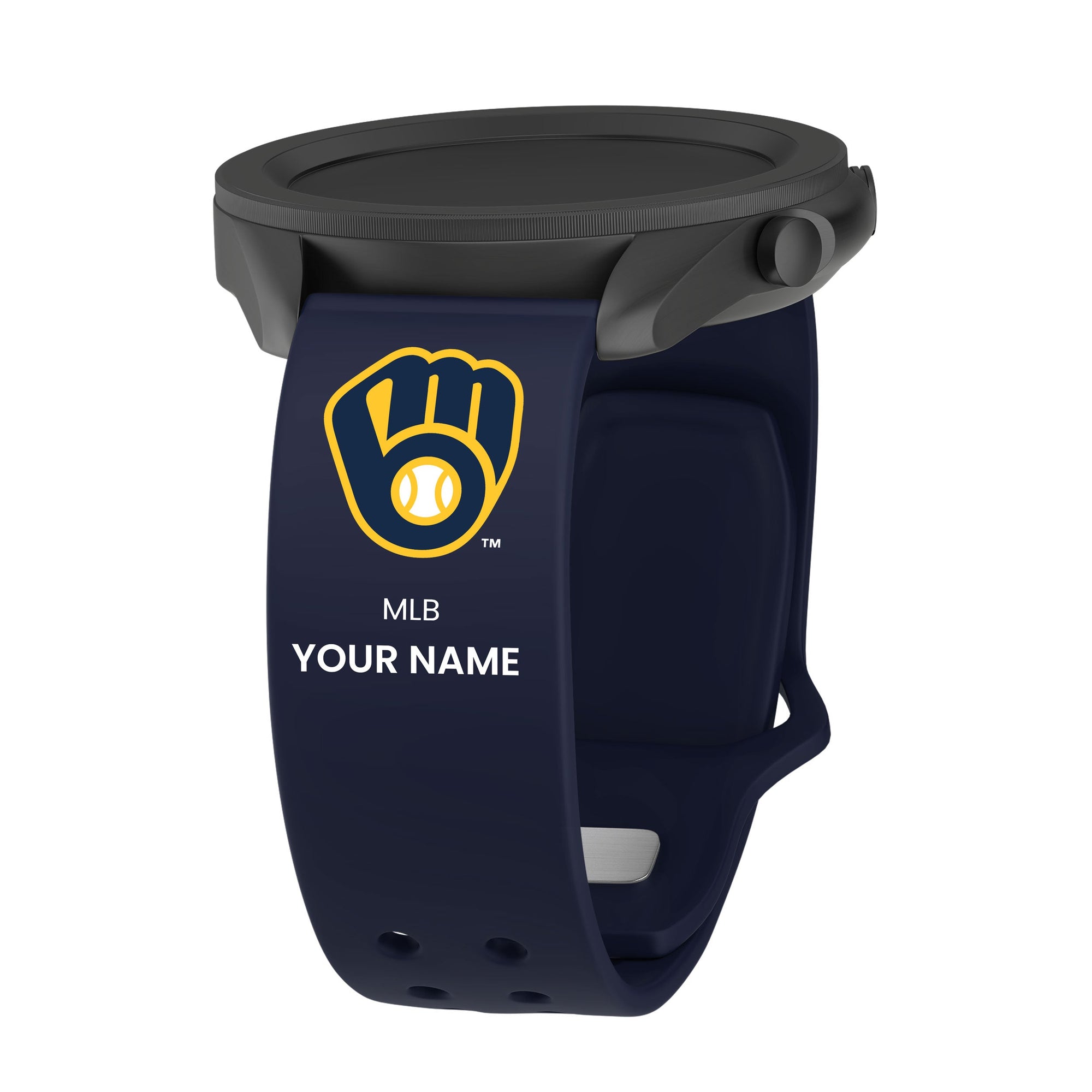 Milwaukee Brewers HD Custom Name Watch Band Compatible with Samsung Galaxy Watch and more