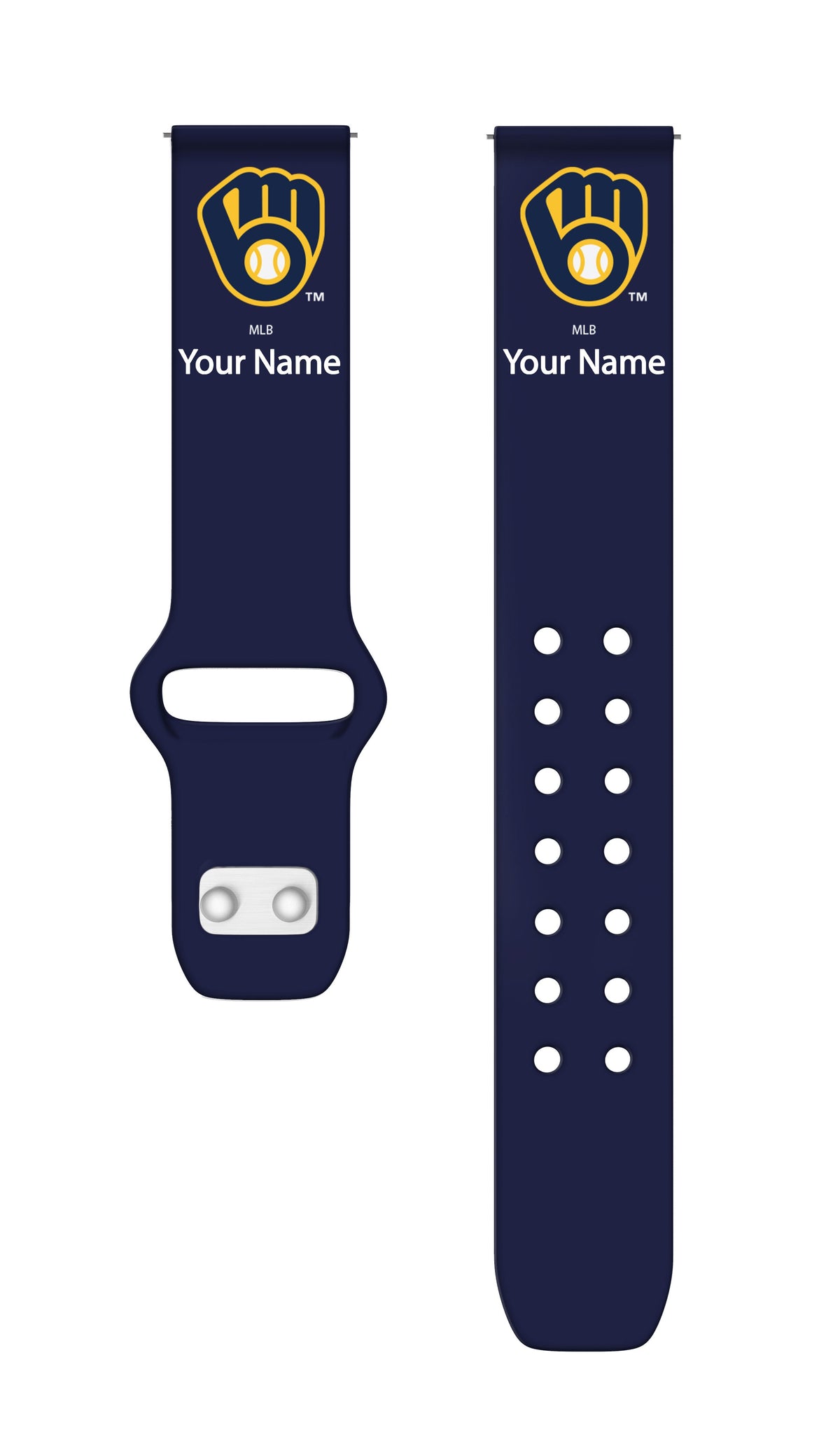 Milwaukee Brewers HD Custom Name Watch Band Compatible with Samsung Galaxy Watch and more
