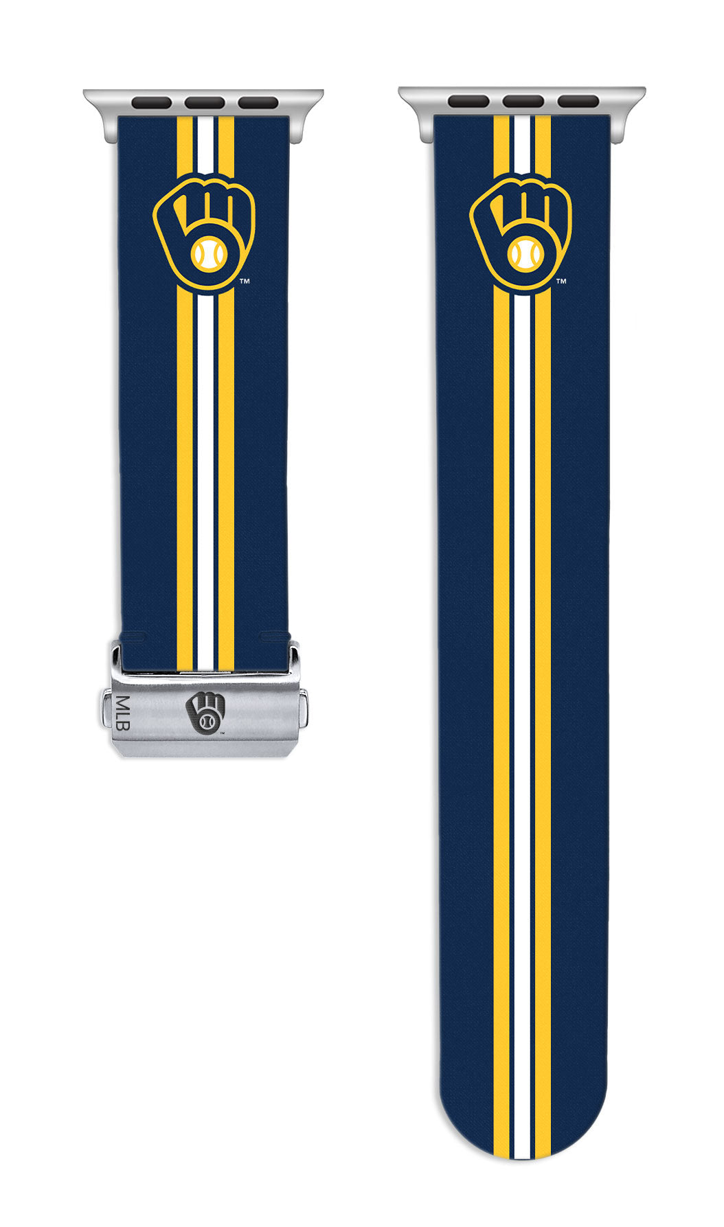 Milwaukee Brewers Full Print Watch Band With Engraved Buckle - Game Time