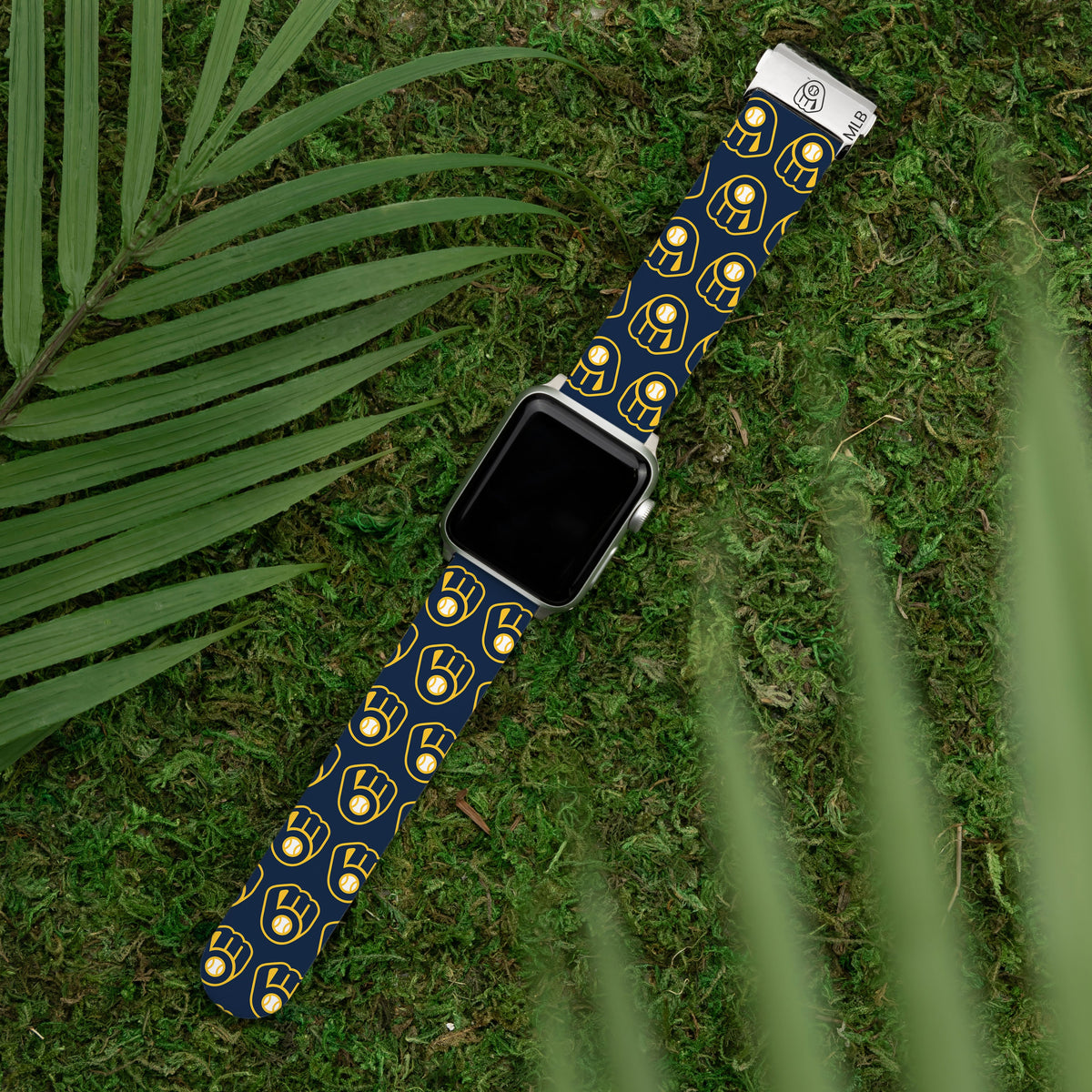 Game Time Milwaukee Brewers Signature Series Apple Watch Band With Engraved Buckle