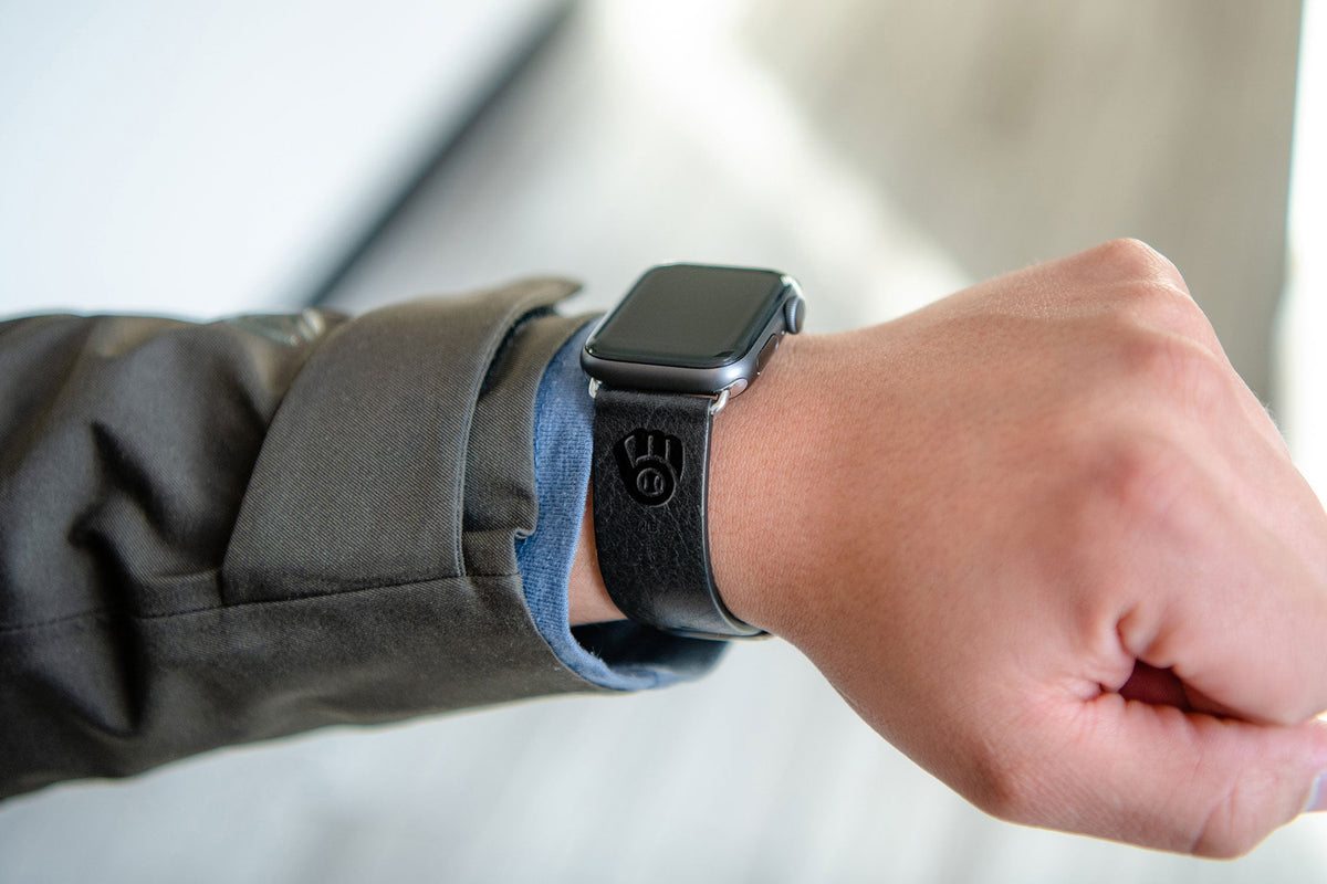 Milwaukee Brewers Leather Band Compatible with Apple Watch - Game Time