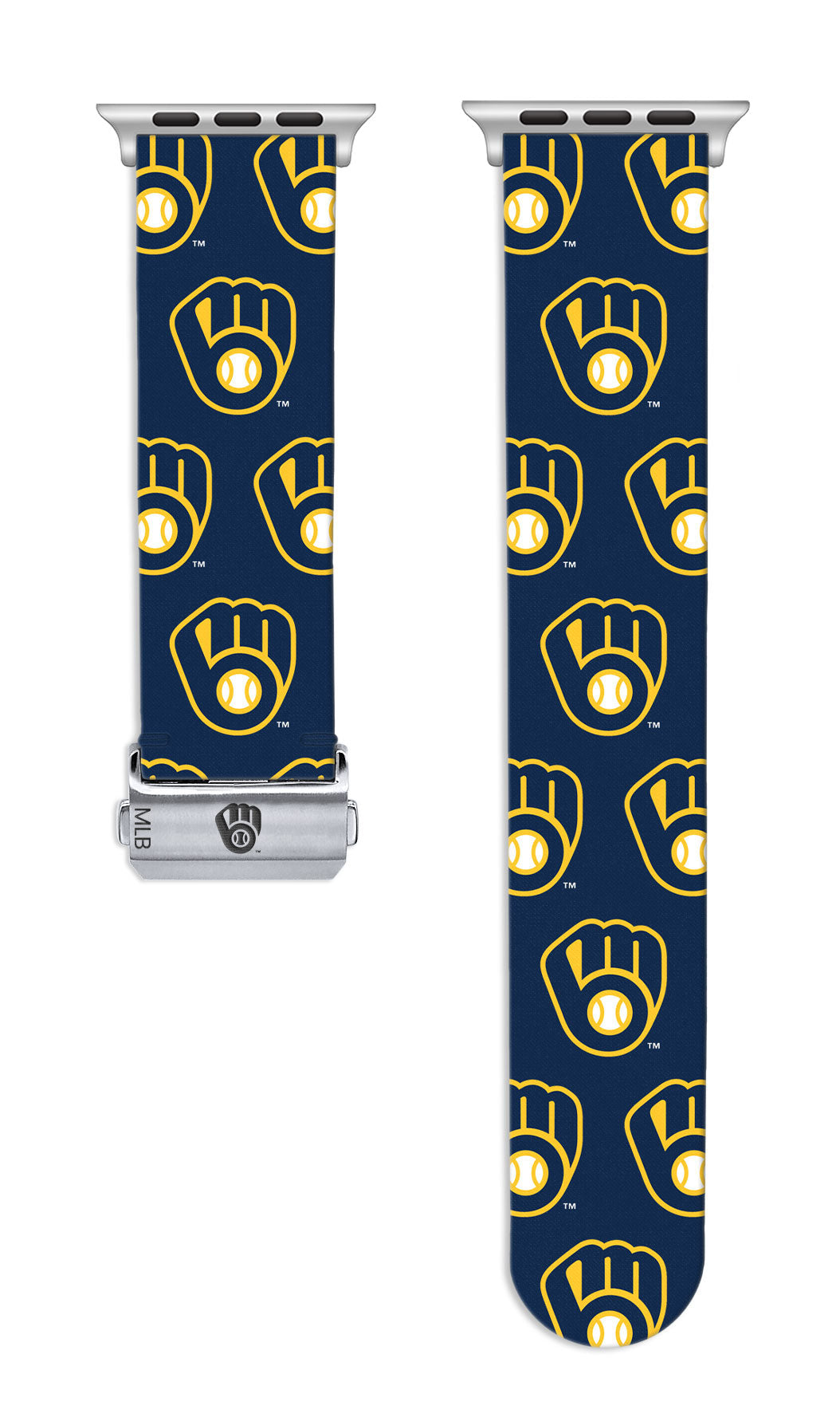 Milwaukee Brewers Full Print Watch Band With Engraved Buckle - Game Time