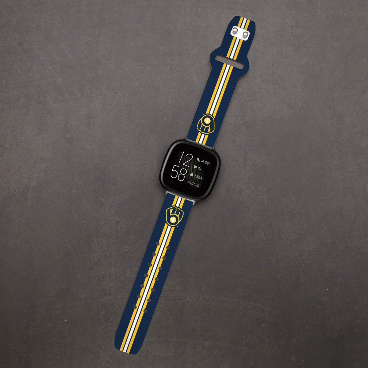 Milwaukee Brewers HD Fitbit Versa 3 and Sense Watch Band