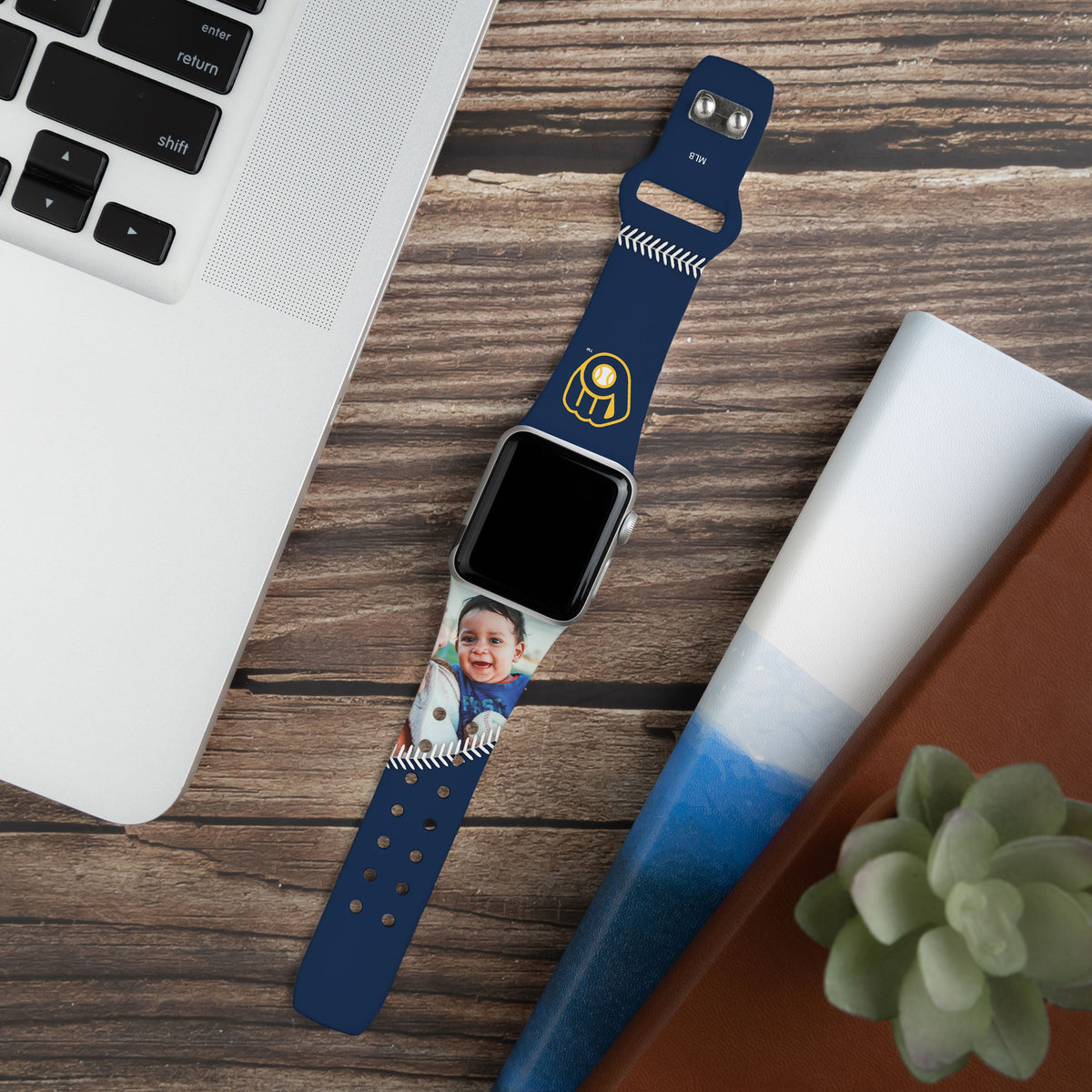 Milwaukee Brewers Custom Photo HD Apple Watch Band
