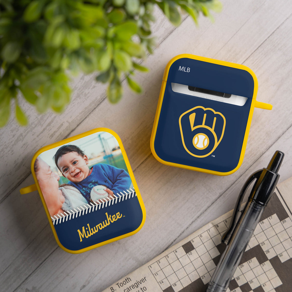 Milwaukee Brewers Custom Photo HDX Apple AirPods Gen 1 &amp; 2 Case Cover