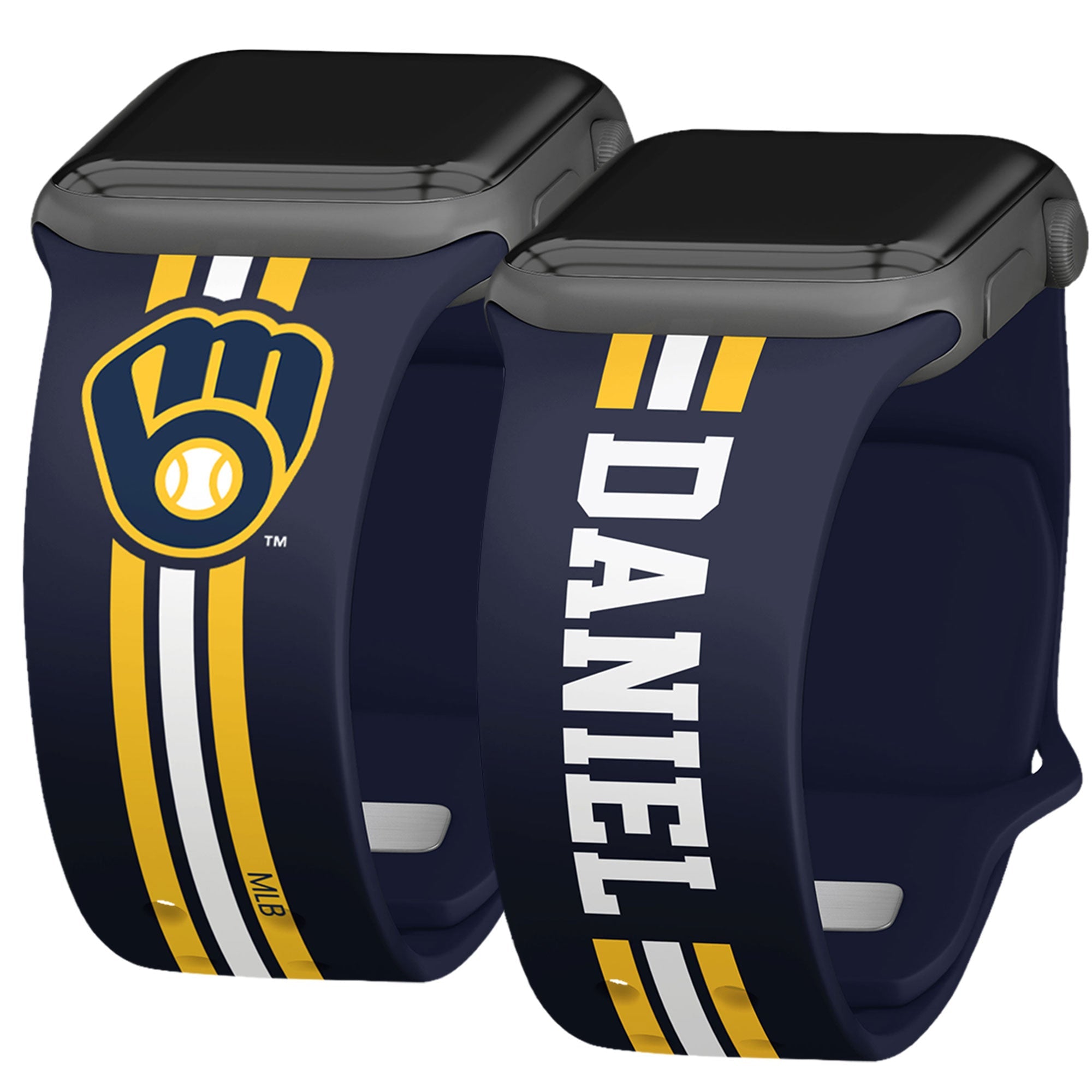 Milwaukee Brewers Custom Name HD Apple Watch Band