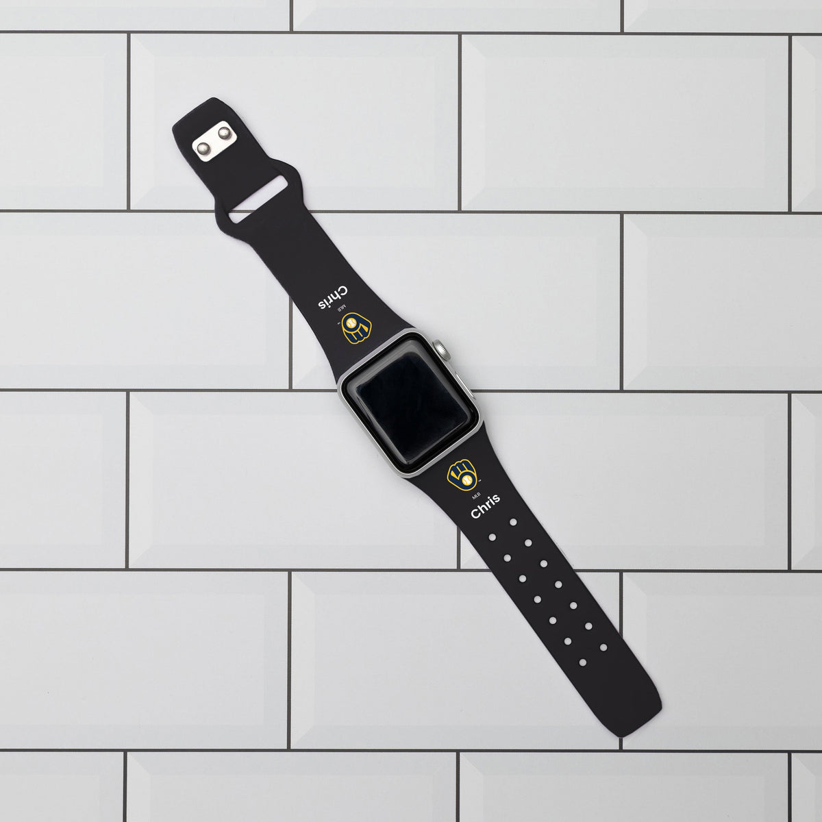 Milwaukee Brewers HD Custom Name Apple Watch Band