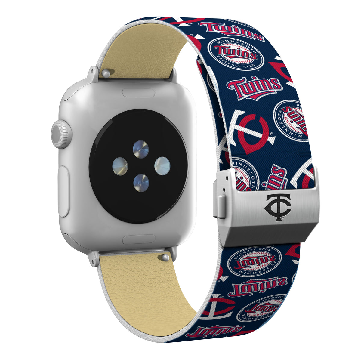 Minnesota Twins Full Print Watch Band With Engraved Buckle - Game Time