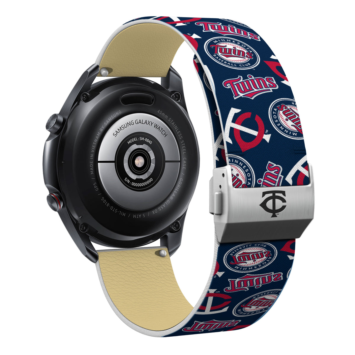 Minnesota Twins Full Print Quick Change Watch Band With Engraved Buckle - Game Time