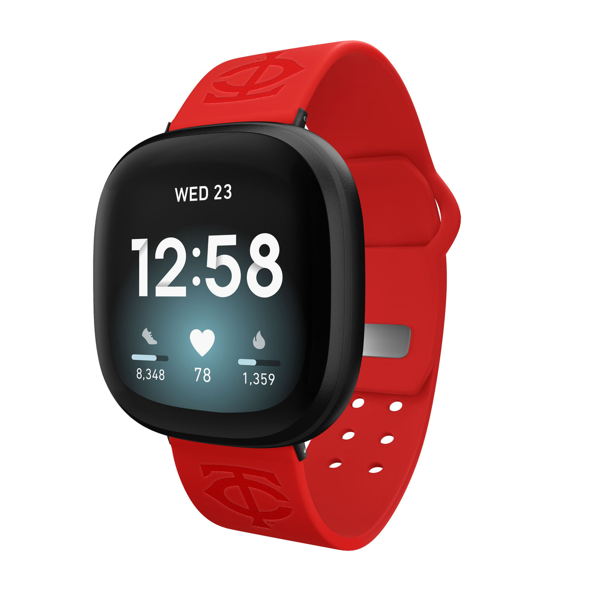 Game Time Minnesota Twins Engraved Silicone Sport Fitbit Watch Band