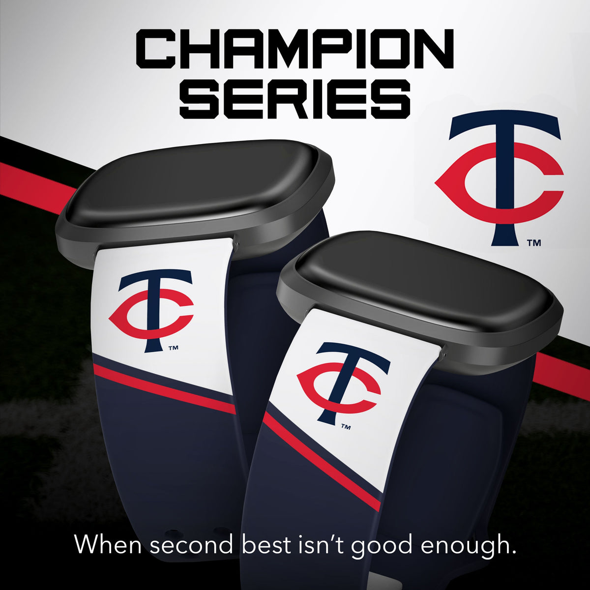 Minnesota Twins HD Champion Series Fitbit Versa 3 &amp; Sense Watch Band