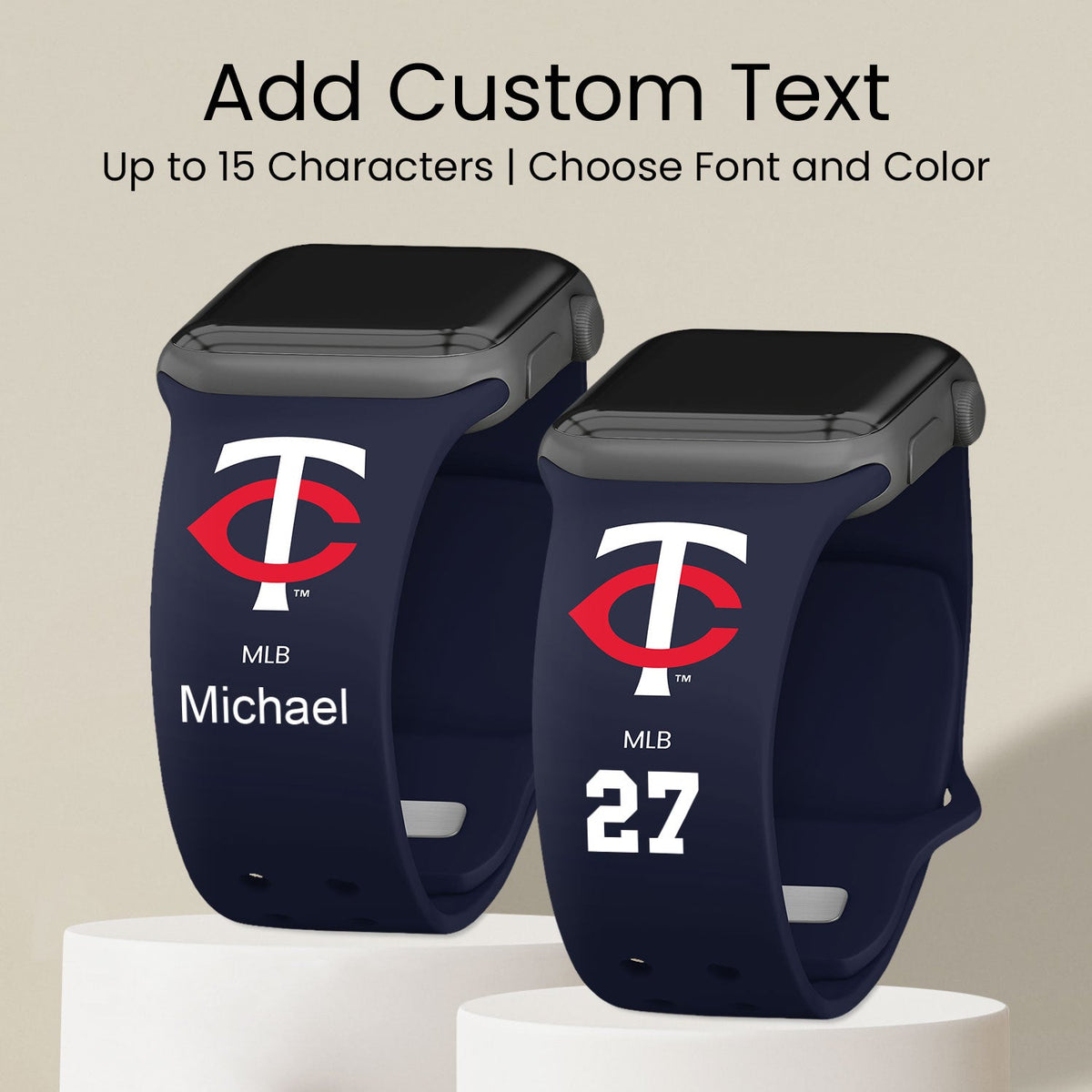 Minnesota Twins HD Custom Name Apple Watch Band