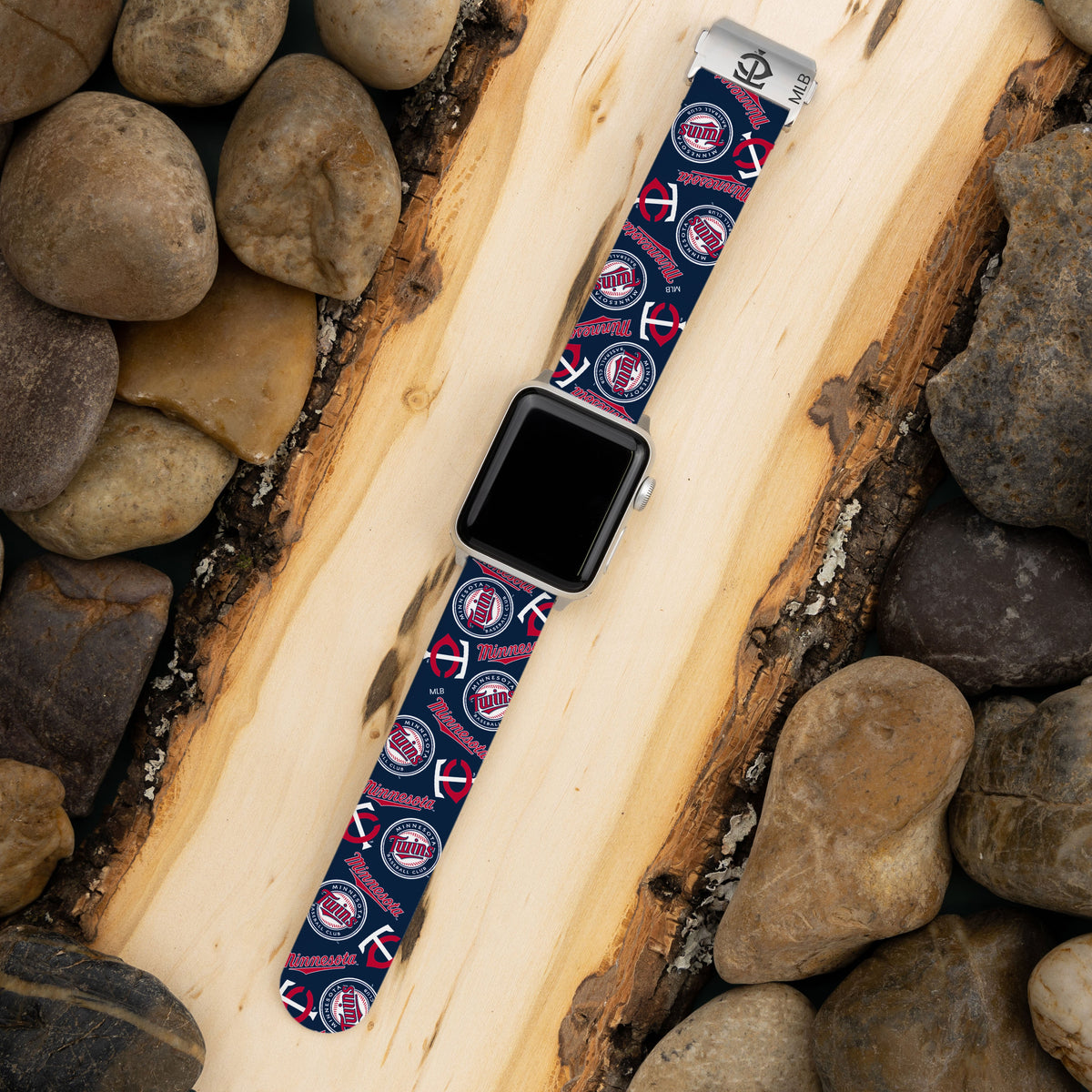 Game Time Minnesota Twins Signature Series Apple Watch Band With Engraved Buckle