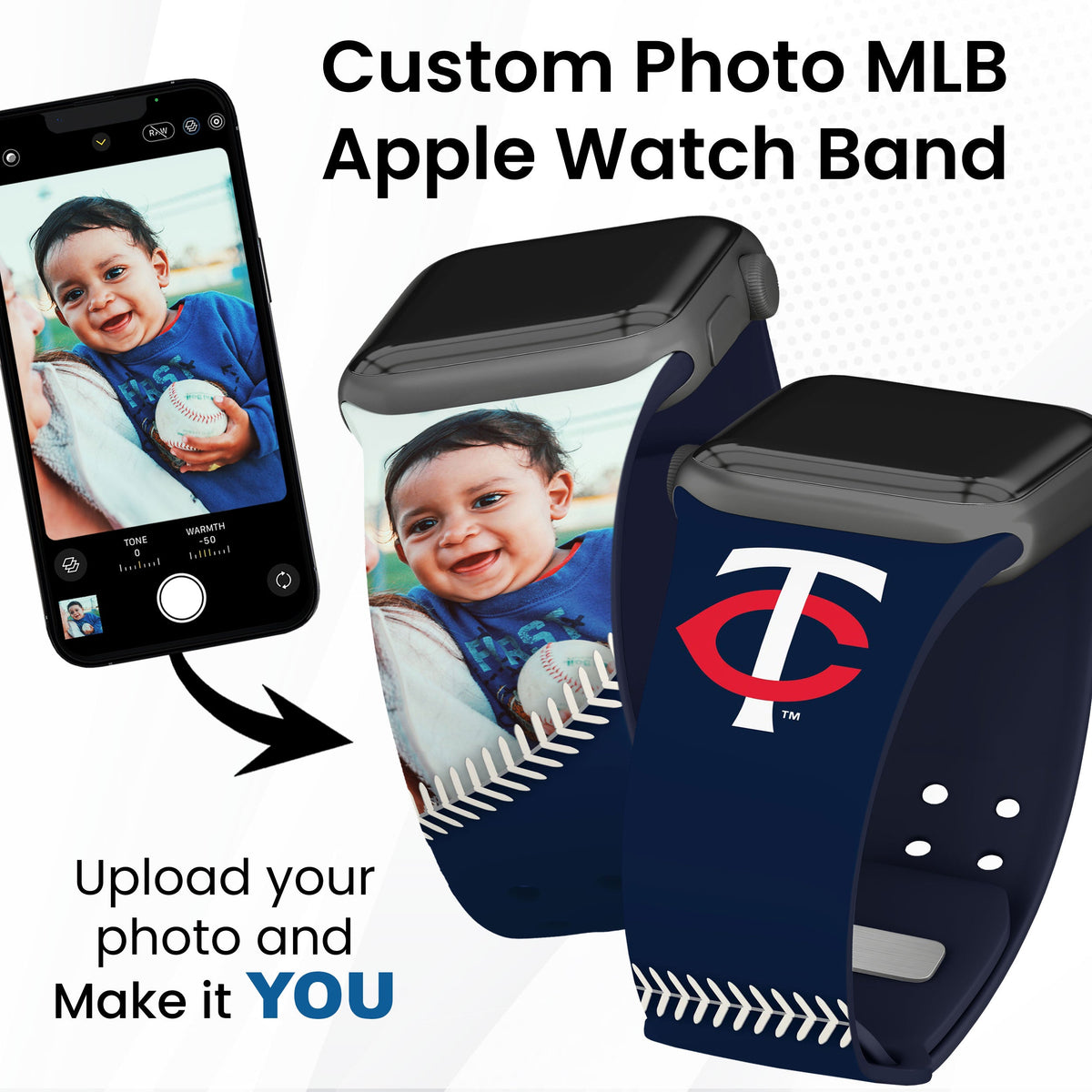 Minnesota Twins Custom Photo HD Apple Watch Band