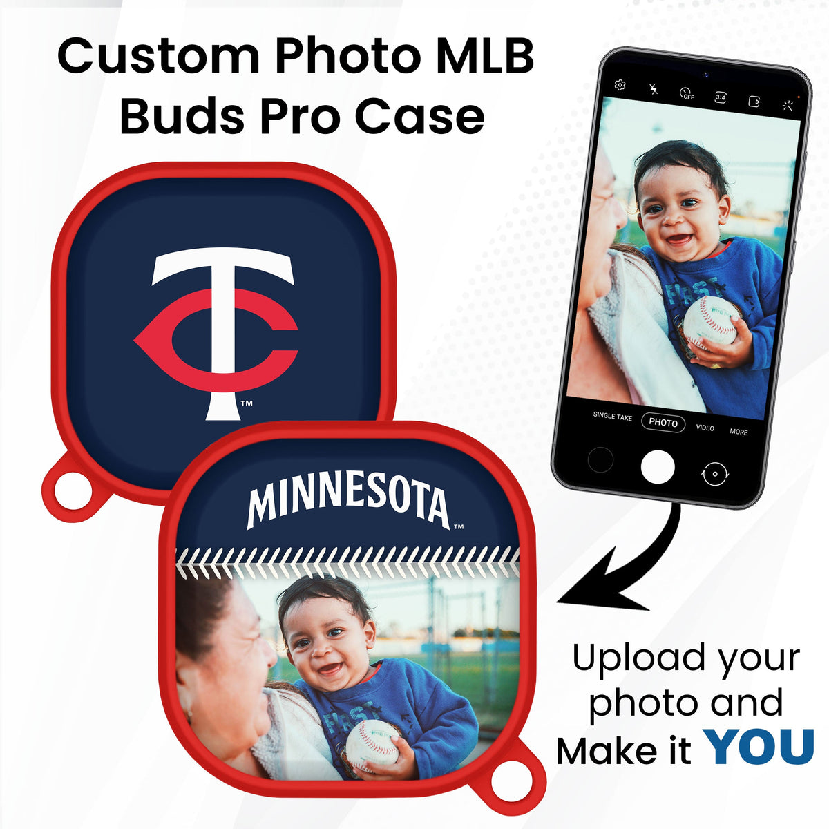 Minnesota Twins Custom Photo HDX Samsung Galaxy Buds Pro Case Cover