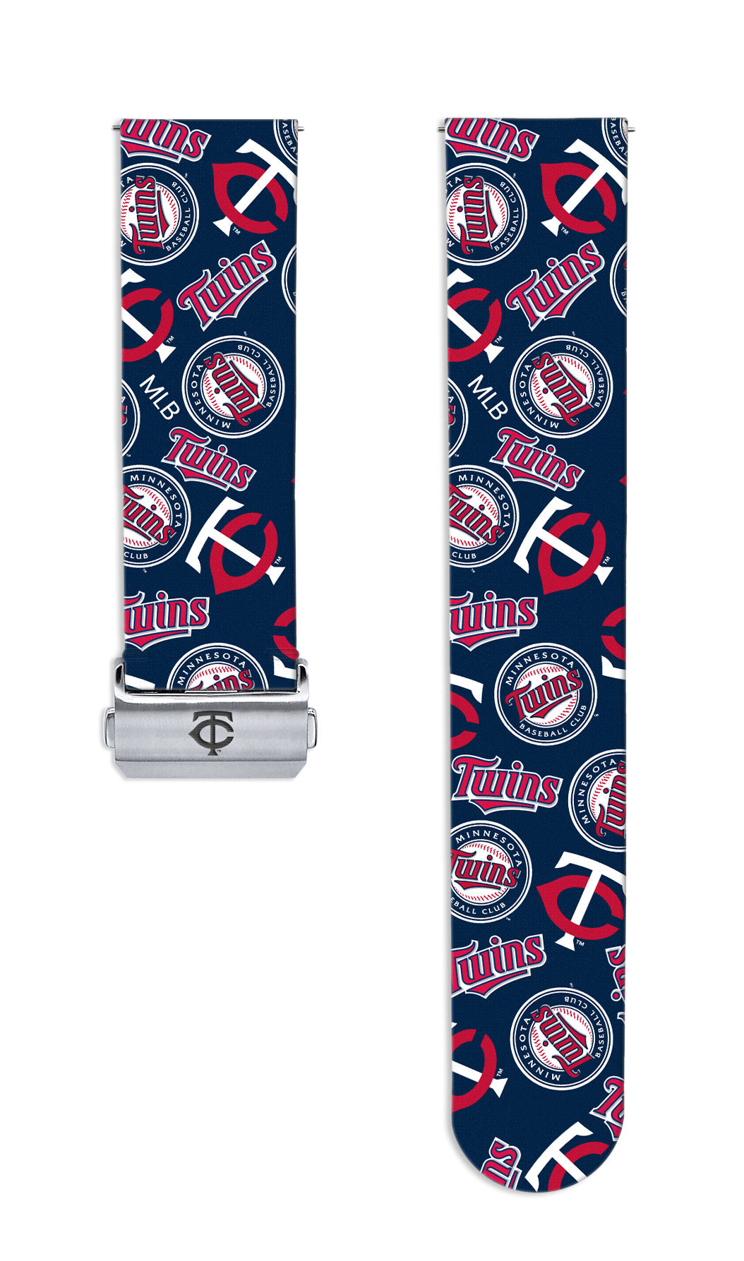 Minnesota Twins Full Print Quick Change Watch Band With Engraved Buckle - Game Time