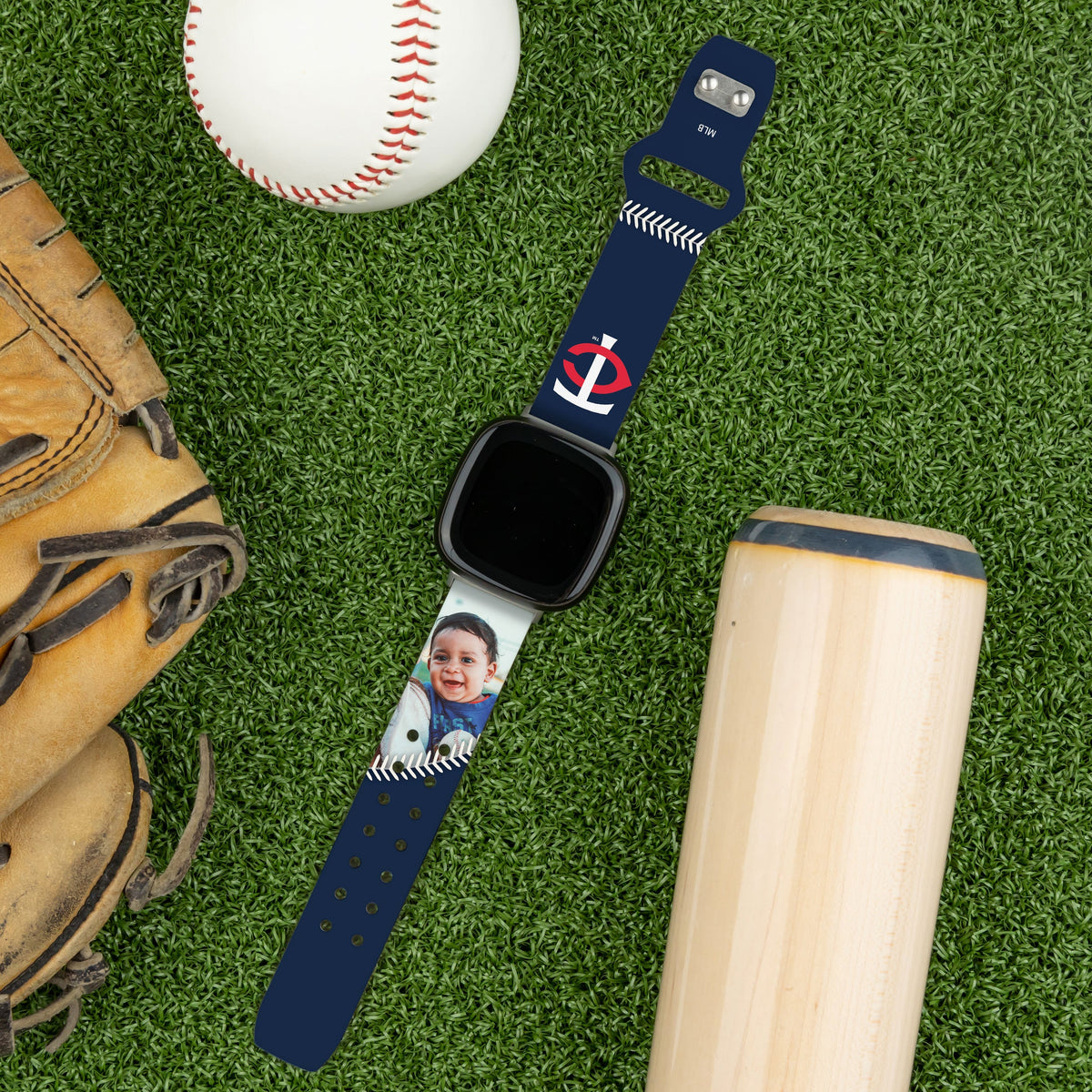 Minnesota Twins Custom Photo HD Fitbit Versa 3 &amp; Sense Band