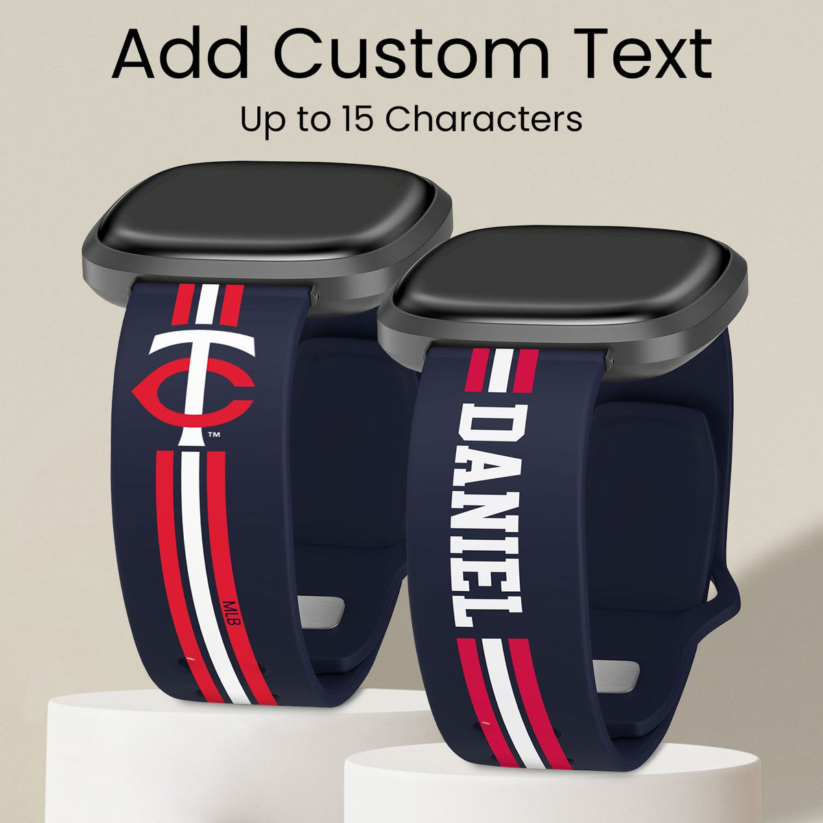 Minnesota Twins Custom Name HD Fitbit Versa 3 and Sense Watch Band