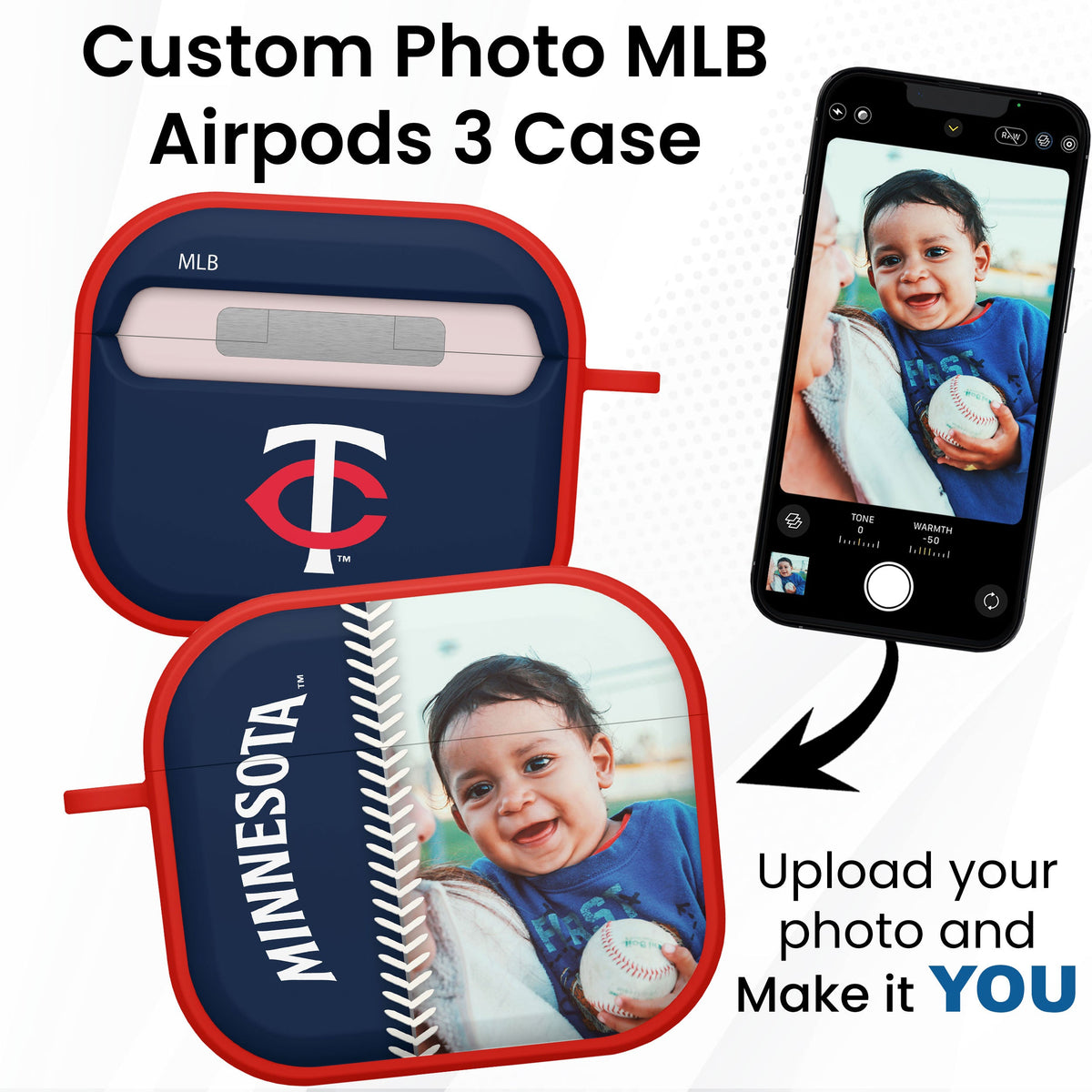 Minnesota Twins Custom Photo HDX Apple AirPods Gen 3 Case Cover