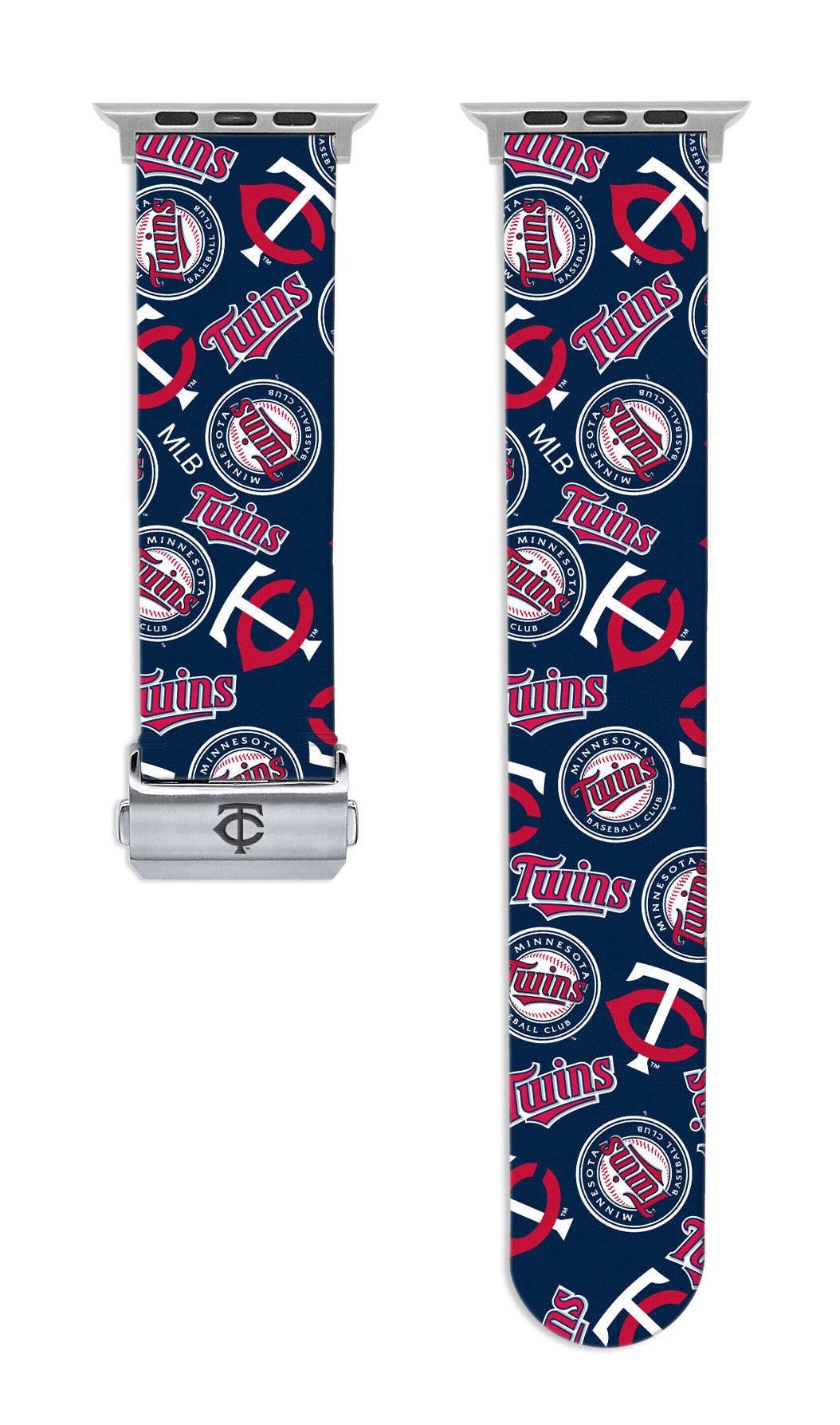 Minnesota Twins Full Print Watch Band With Engraved Buckle - Game Time