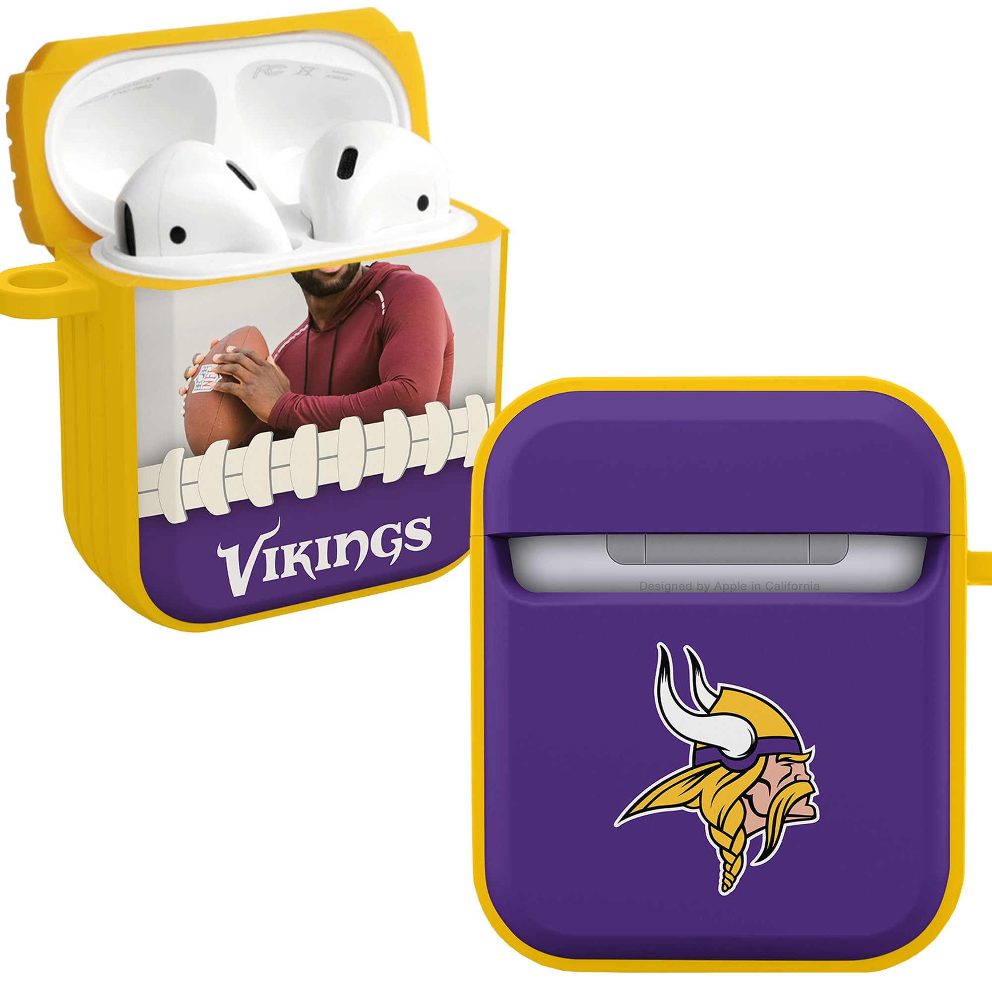 Minnesota Vikings Custom Photo HDX Apple AirPods Gen 1 & 2 Case Cover