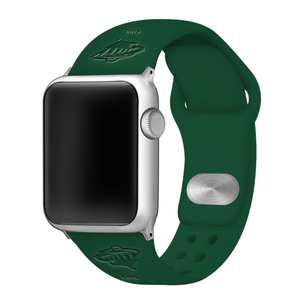 Minnesota Wild Engraved Silicone 'Slim' Apple Watch Band