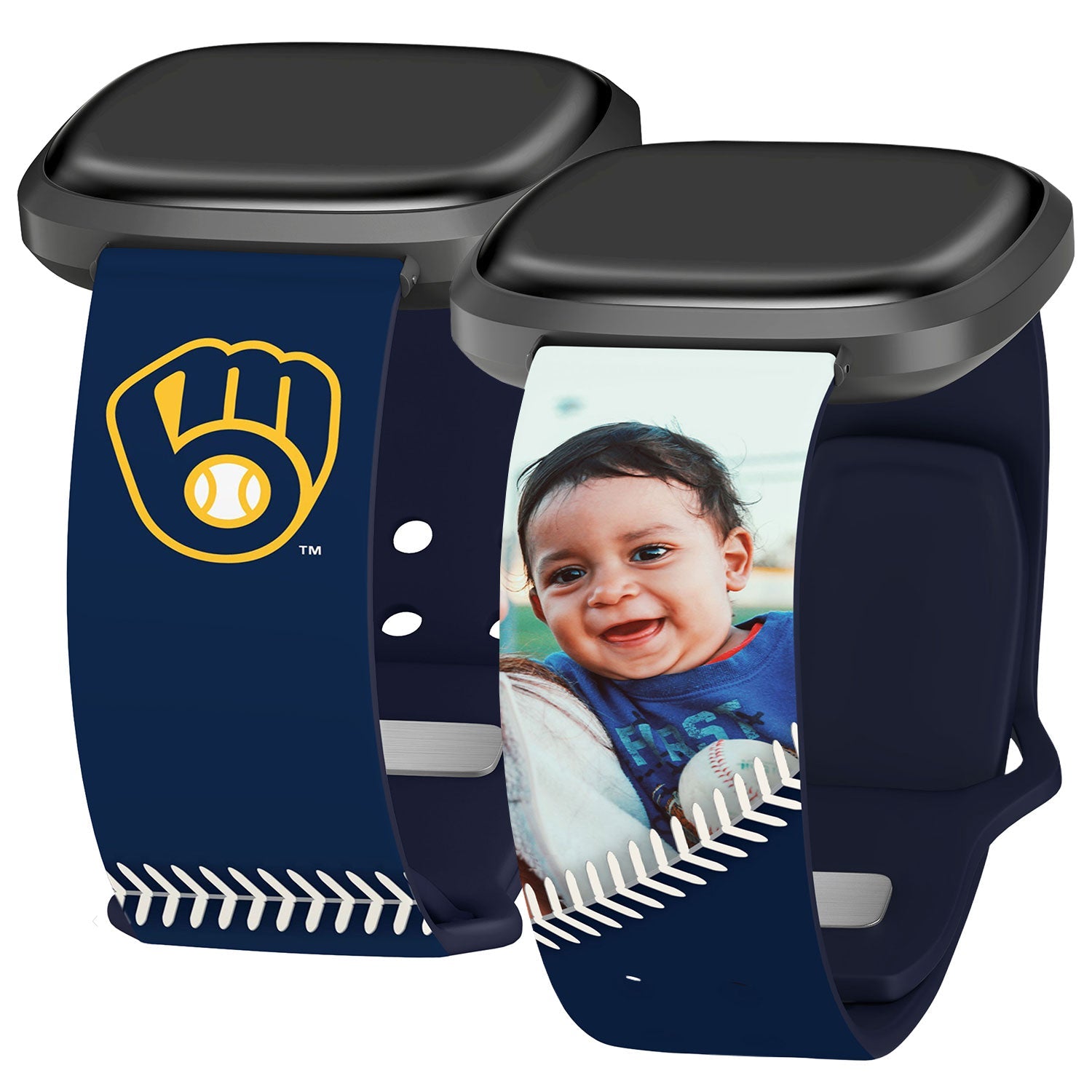 Milwaukee Brewers Custom Photo HD Fitbit Versa 3 & Sense Band