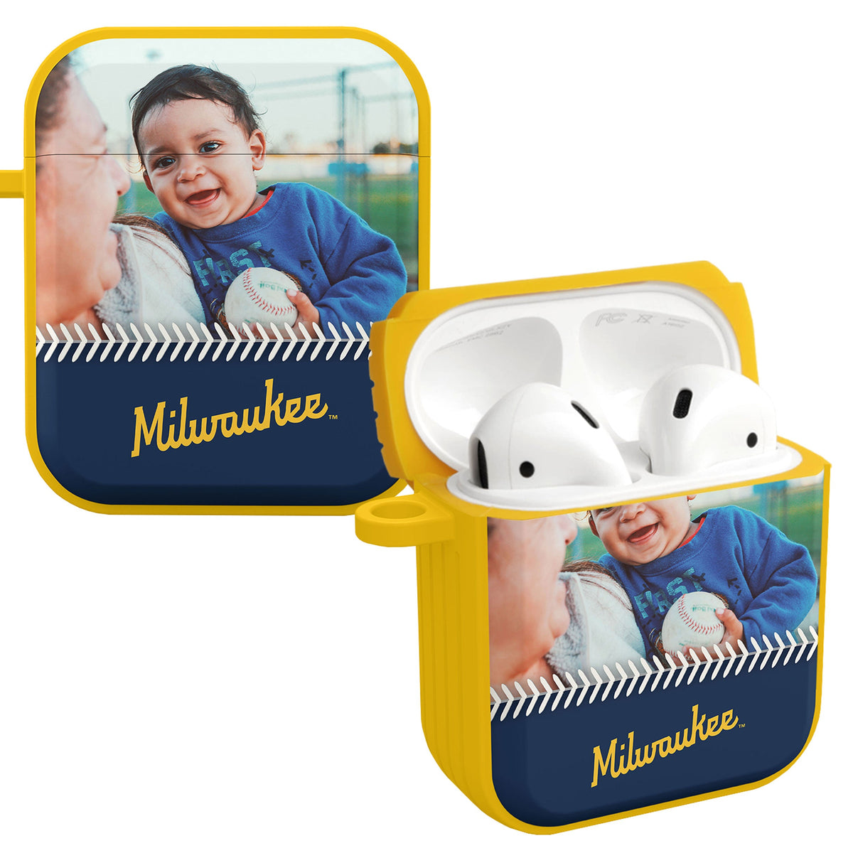 Milwaukee Brewers Custom Photo HDX Apple AirPods Gen 1 &amp; 2 Case Cover