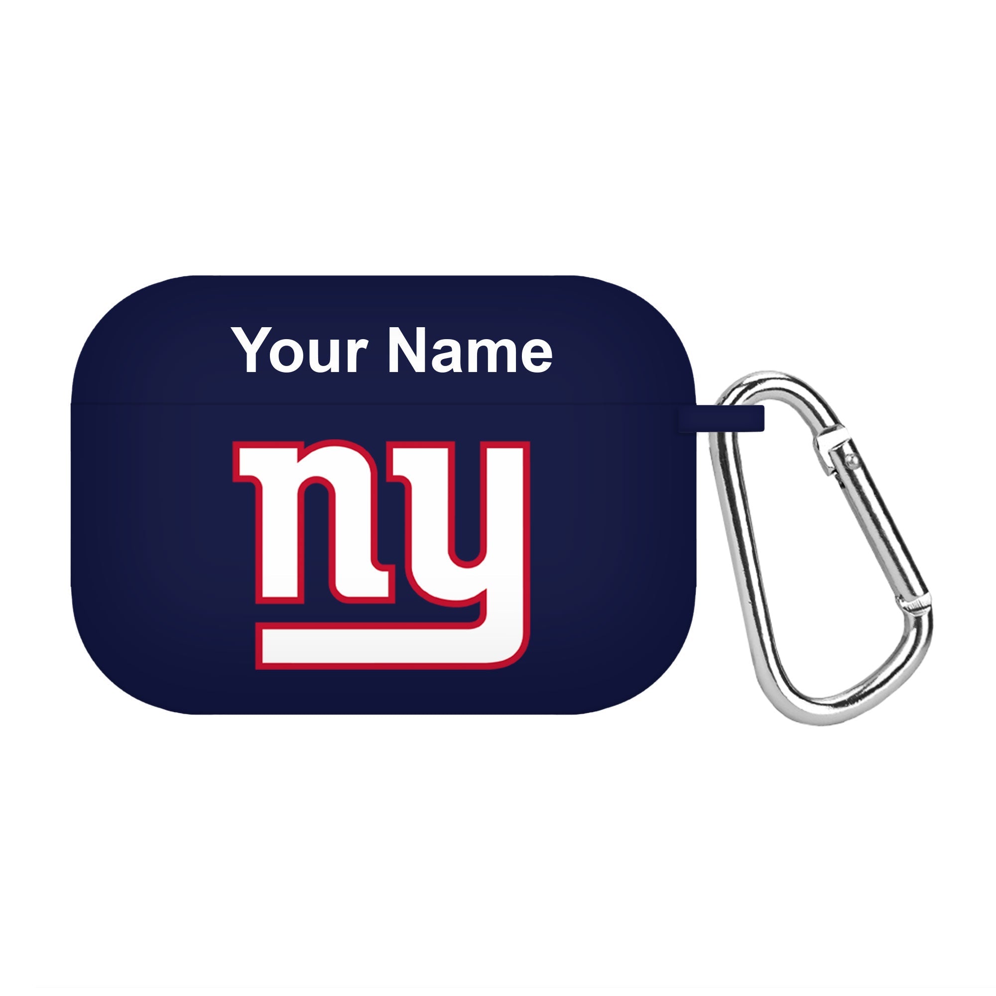 New York Giants Custom Name HD Apple AirPods Pro Case Cover (Navy)