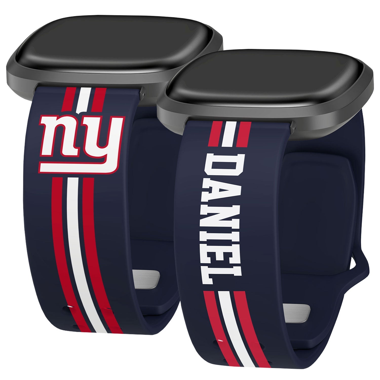 New York Giants Custom Name HD Fitbit Versa 3 and Sense Watch Band