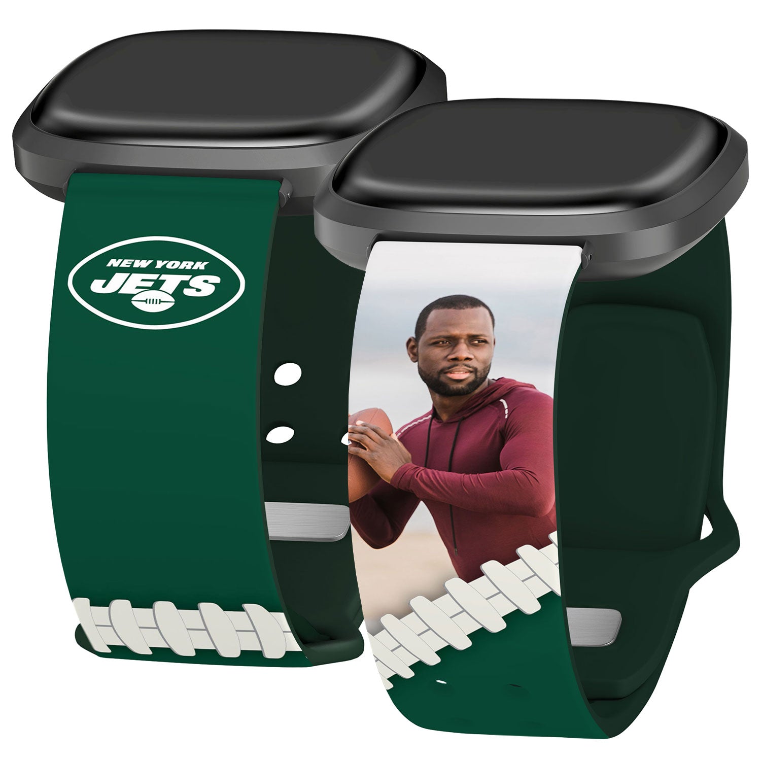 New York Jets Custom Photo HD Fitbit Versa 3 & Sense Watch Band