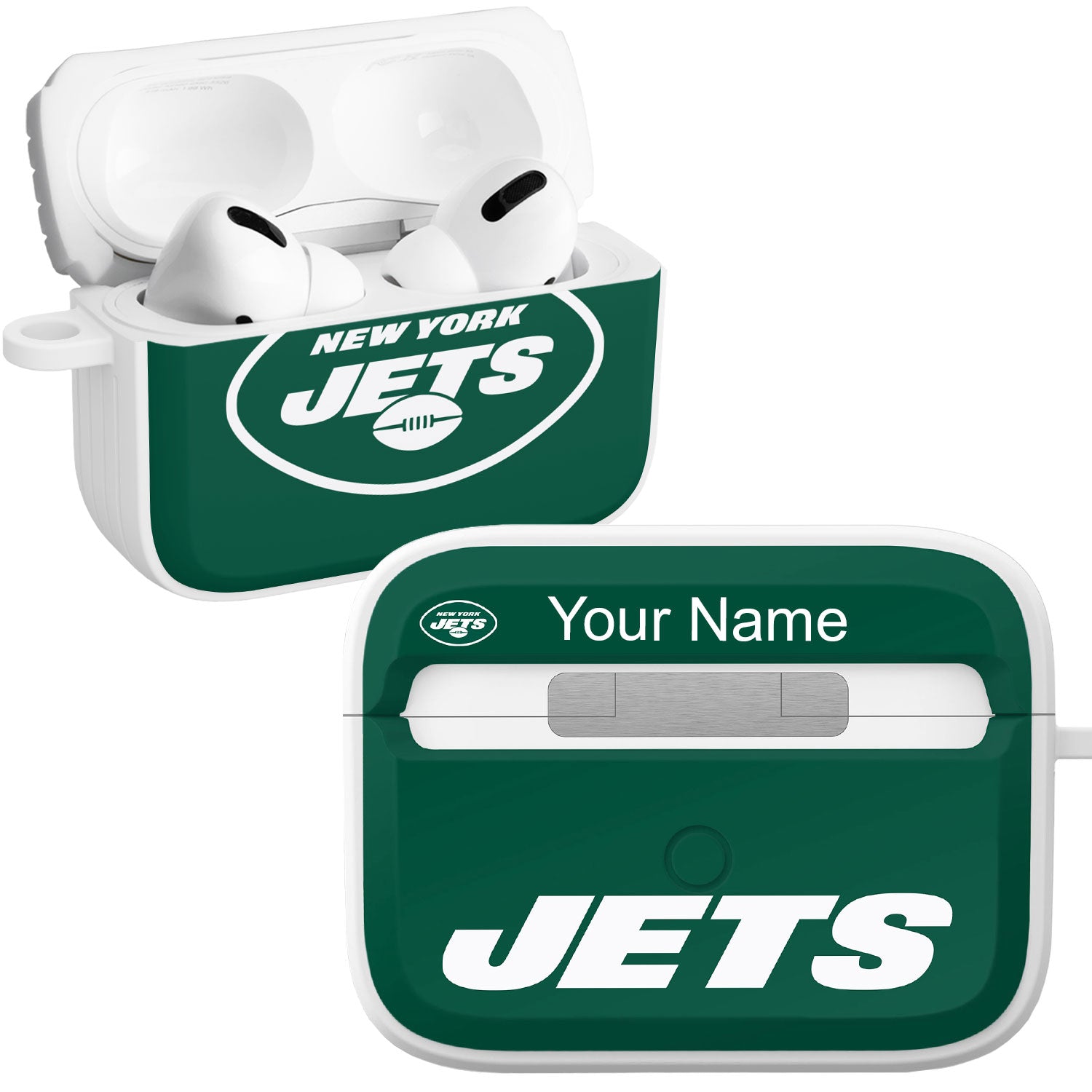 New York Jets HDX Custom Name Apple AirPods Pro Case Cover (Classic)