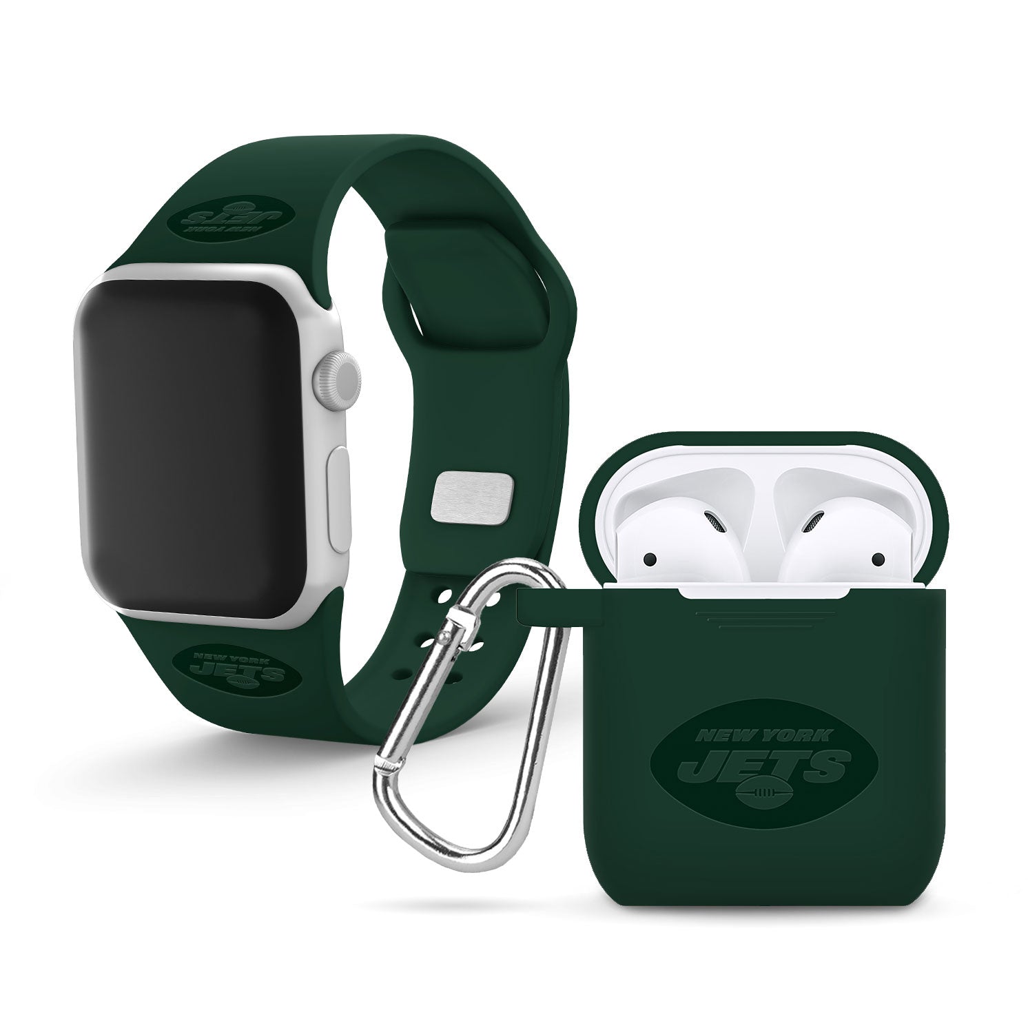 Game Time New York Jets Engraved AirPods Pro Silicone Case Cover Green