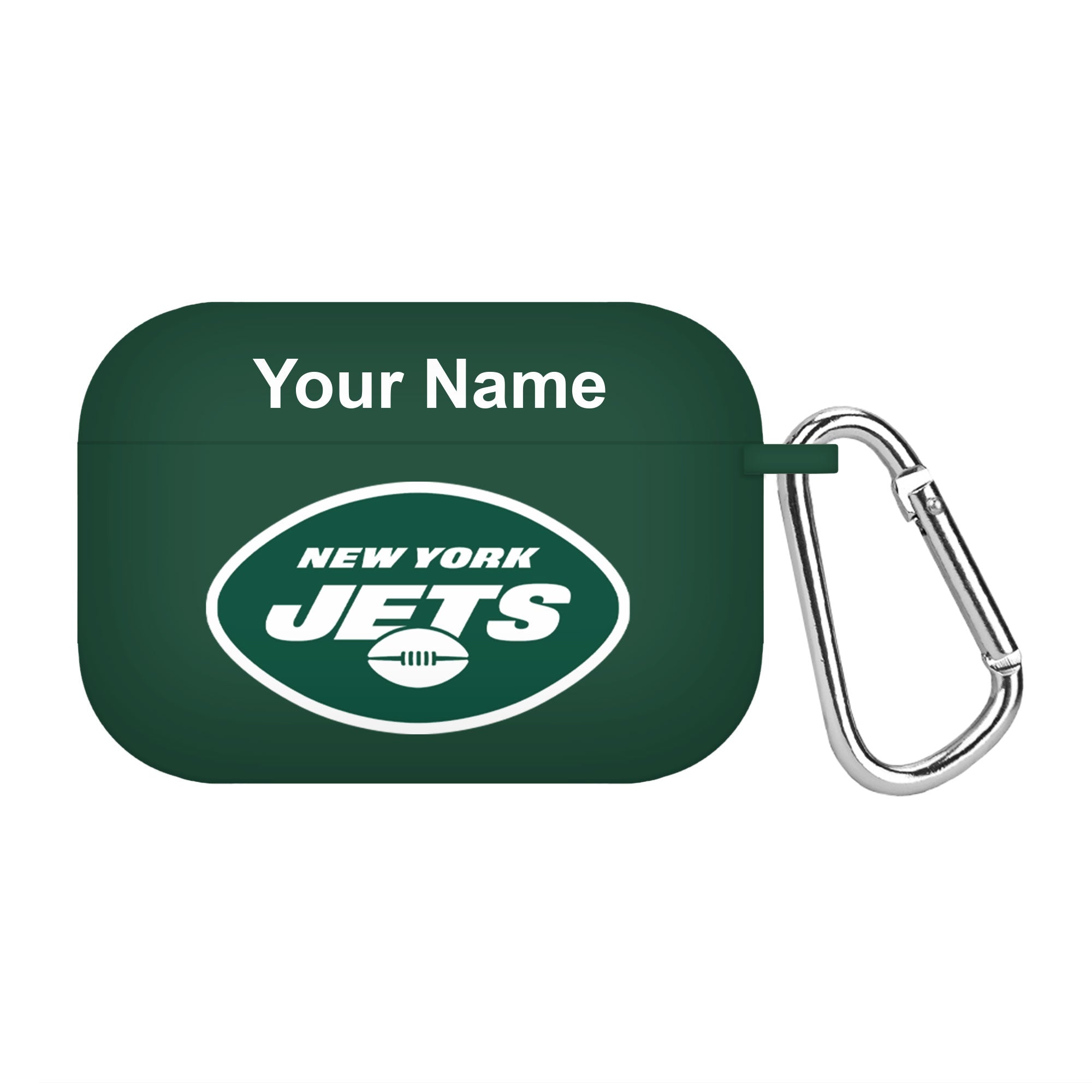 New York Jets Custom Name HD Apple AirPods Pro Case Cover (Green)