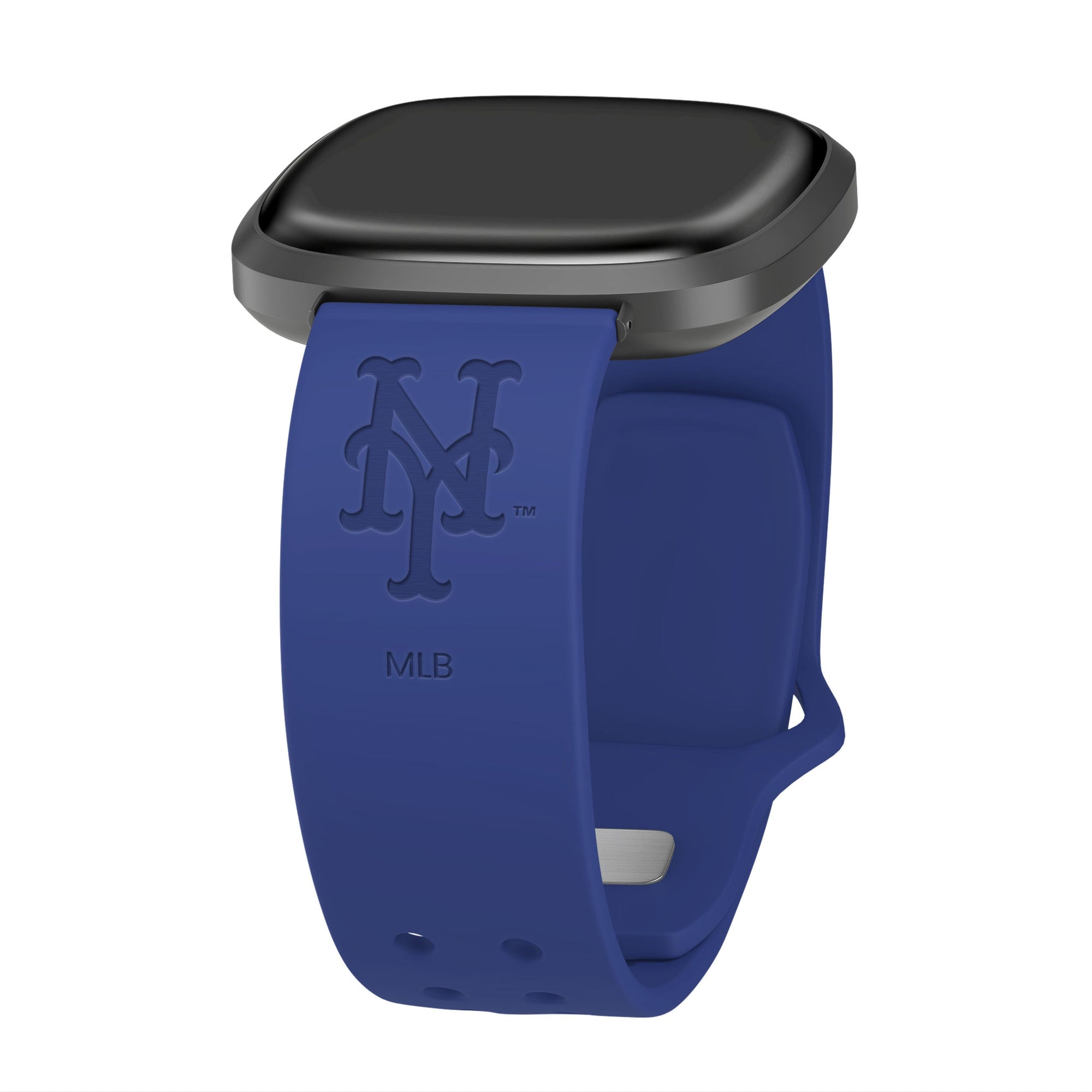 New York Mets Fitbit Engraved Silicone Watch Band