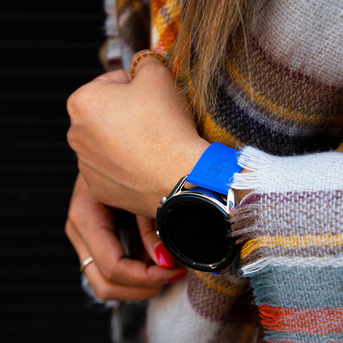 New York Mets Engraved Silicone Watch Band - Game Time