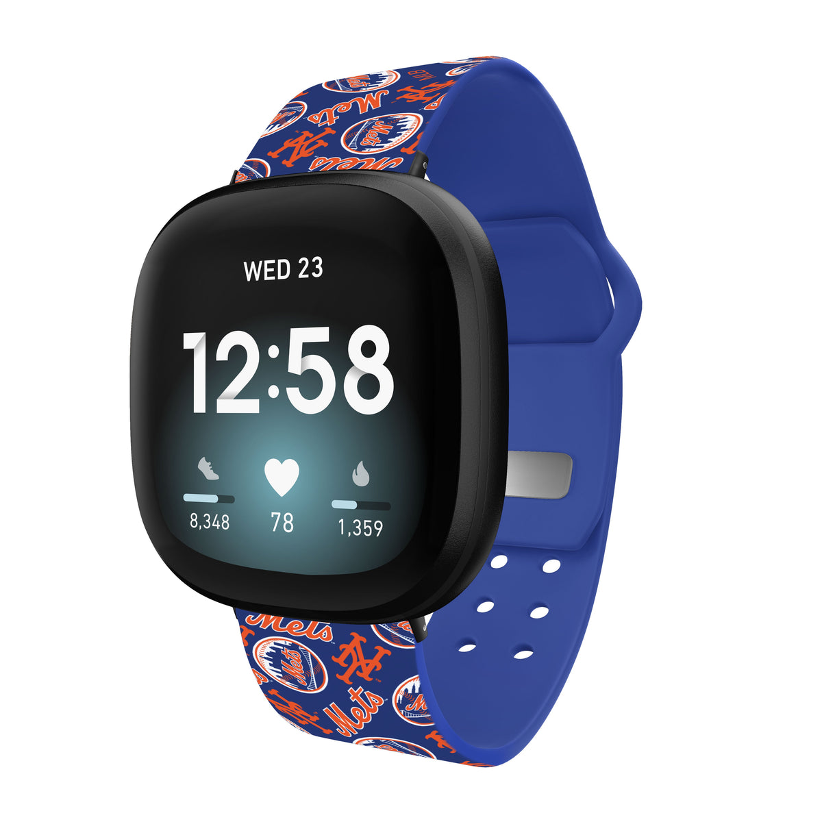 New York Mets HD Fitbit Versa 3 and Sense Watch Band