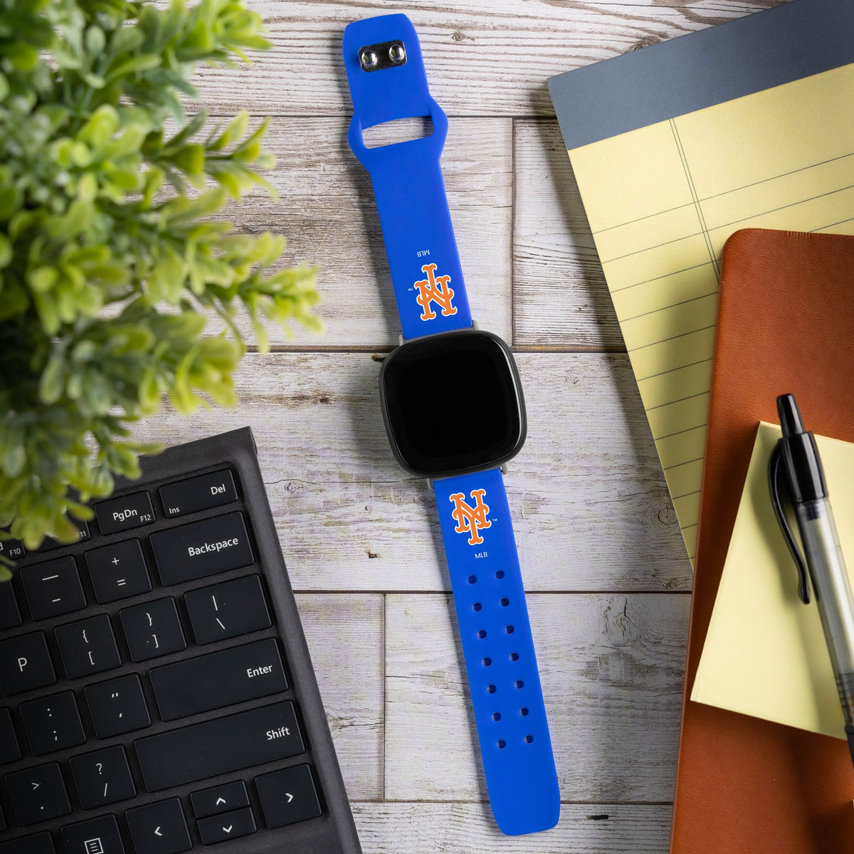 New York Mets HD Elite Edition Fitbit Versa 3 &amp; Sense Watch Band