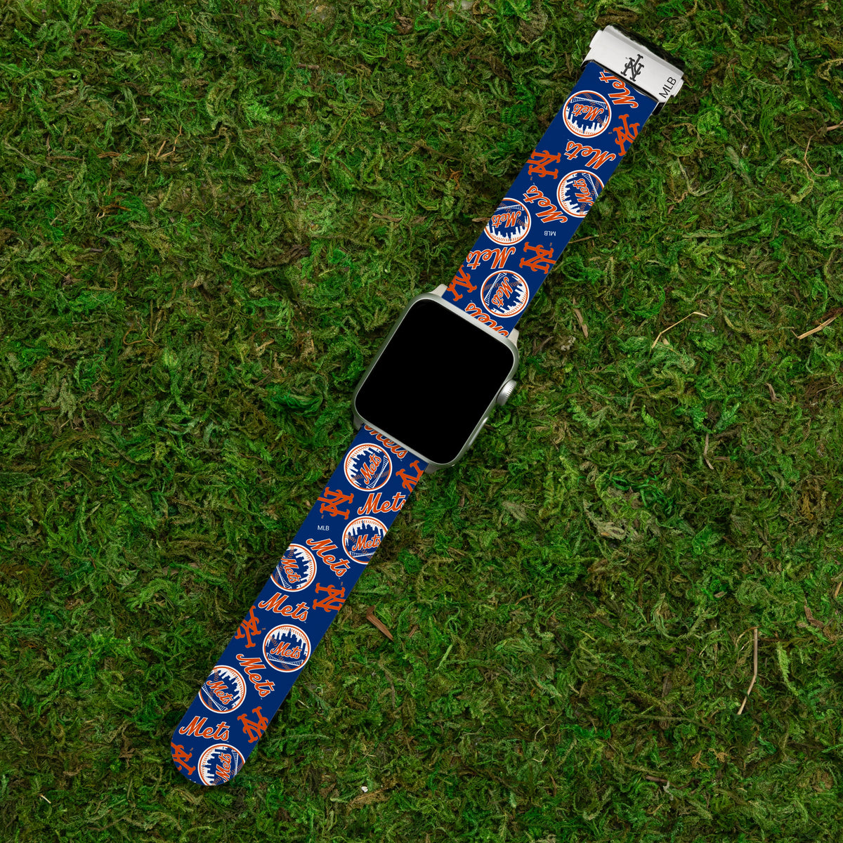 Game Time New York Mets Signature Series Apple Watch Band With Engraved Buckle