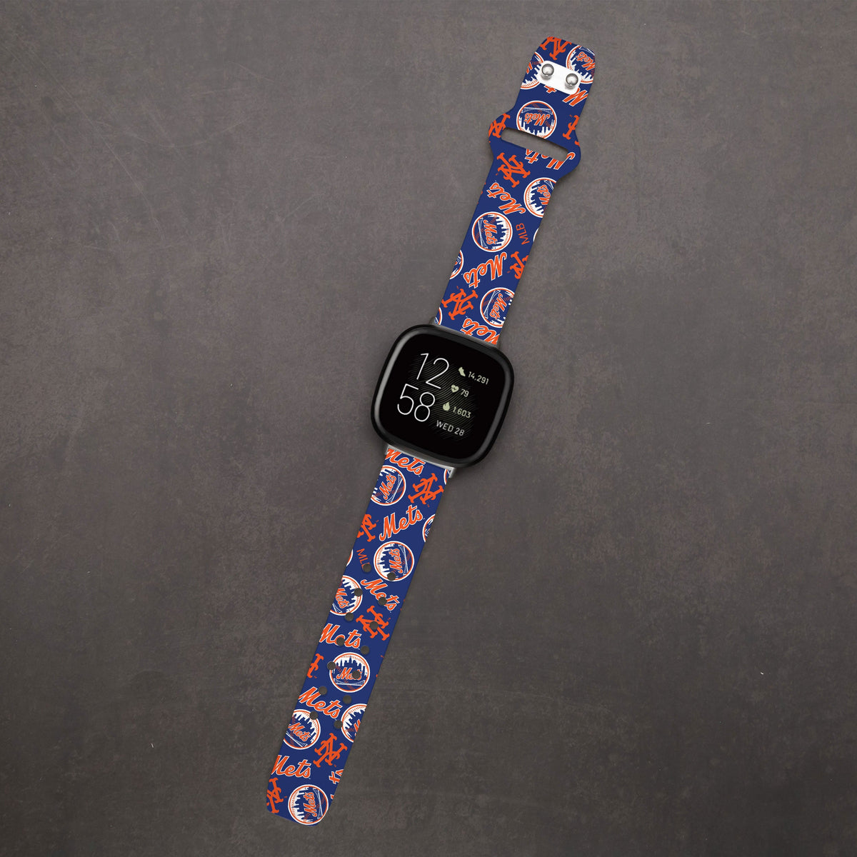 New York Mets HD Fitbit Versa 3 and Sense Watch Band